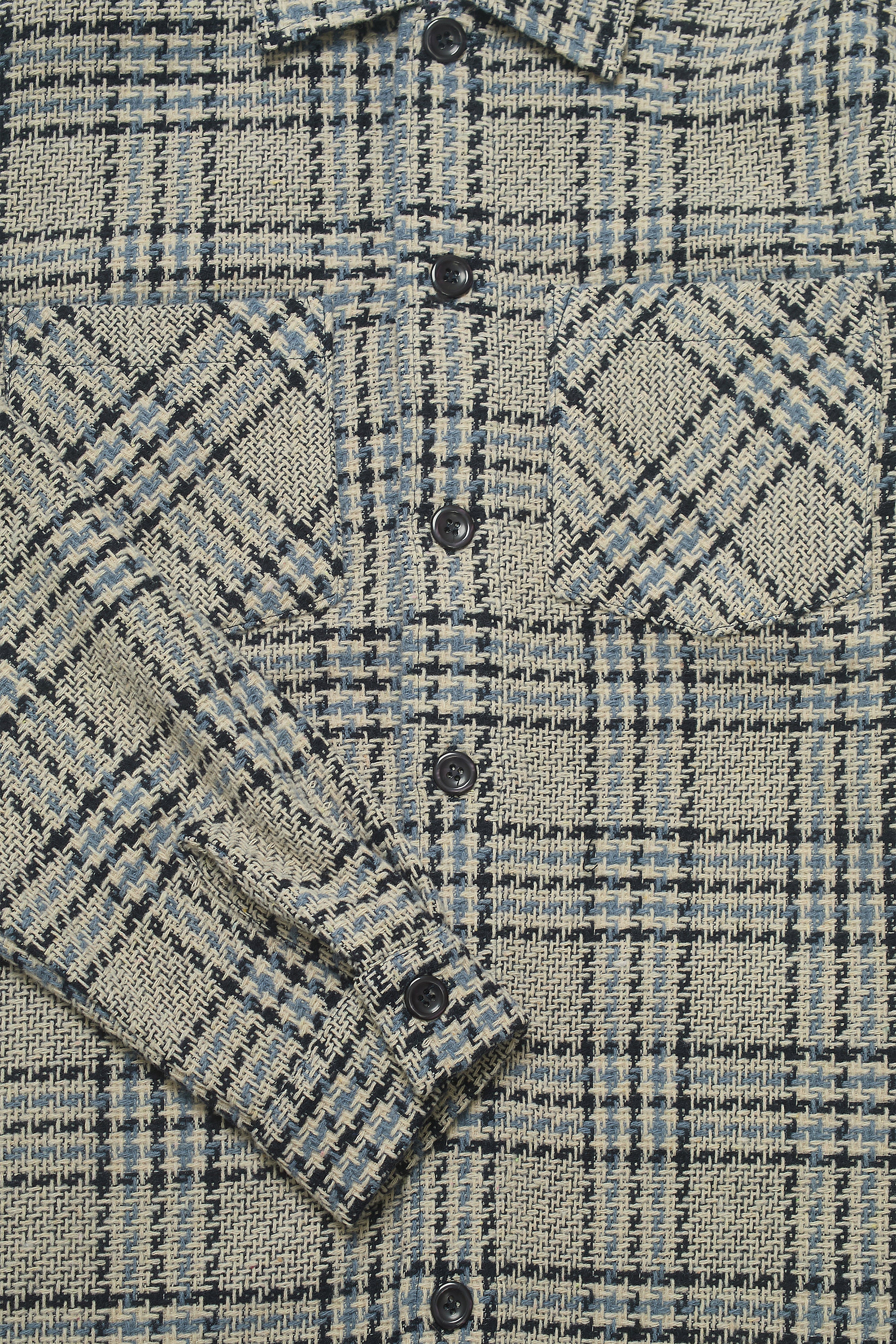 Bart Overshirt - Sky Ecru Black Check - Wear London