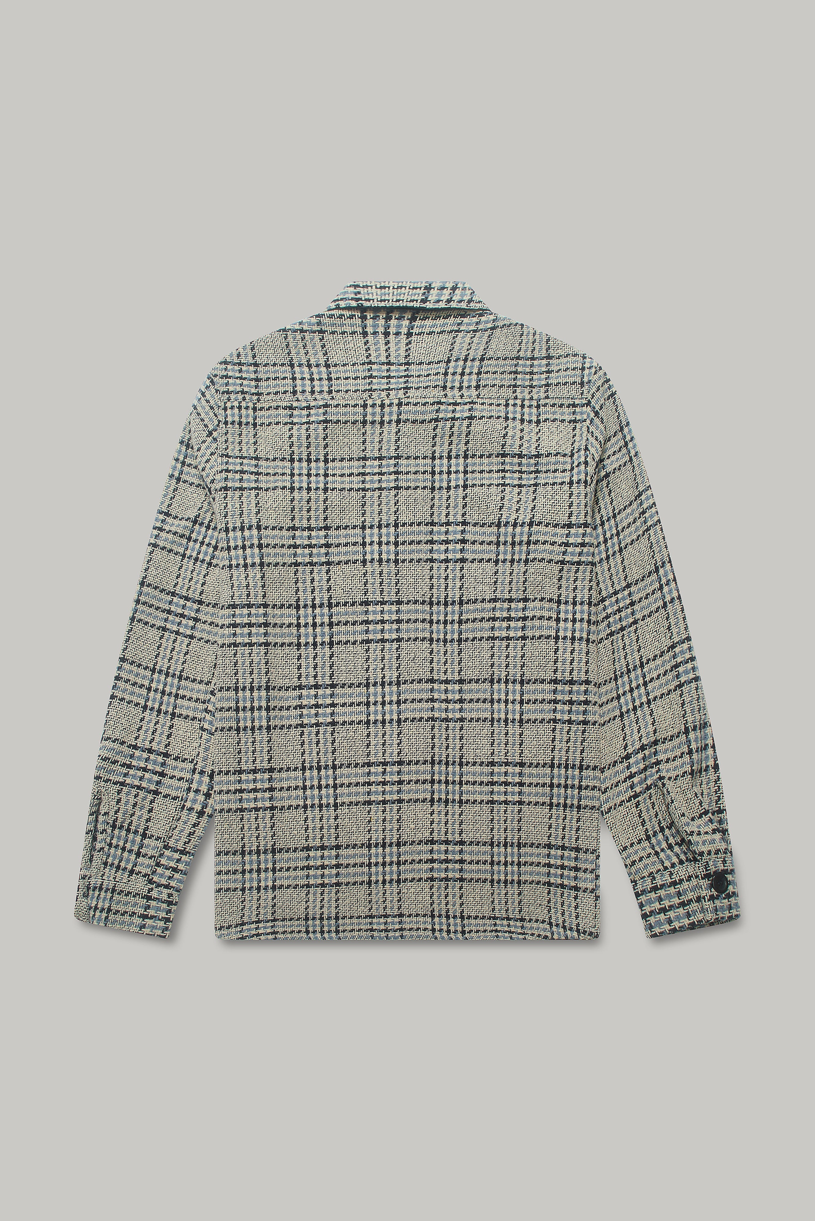Bart Overshirt - Sky Ecru Black Check - Wear London