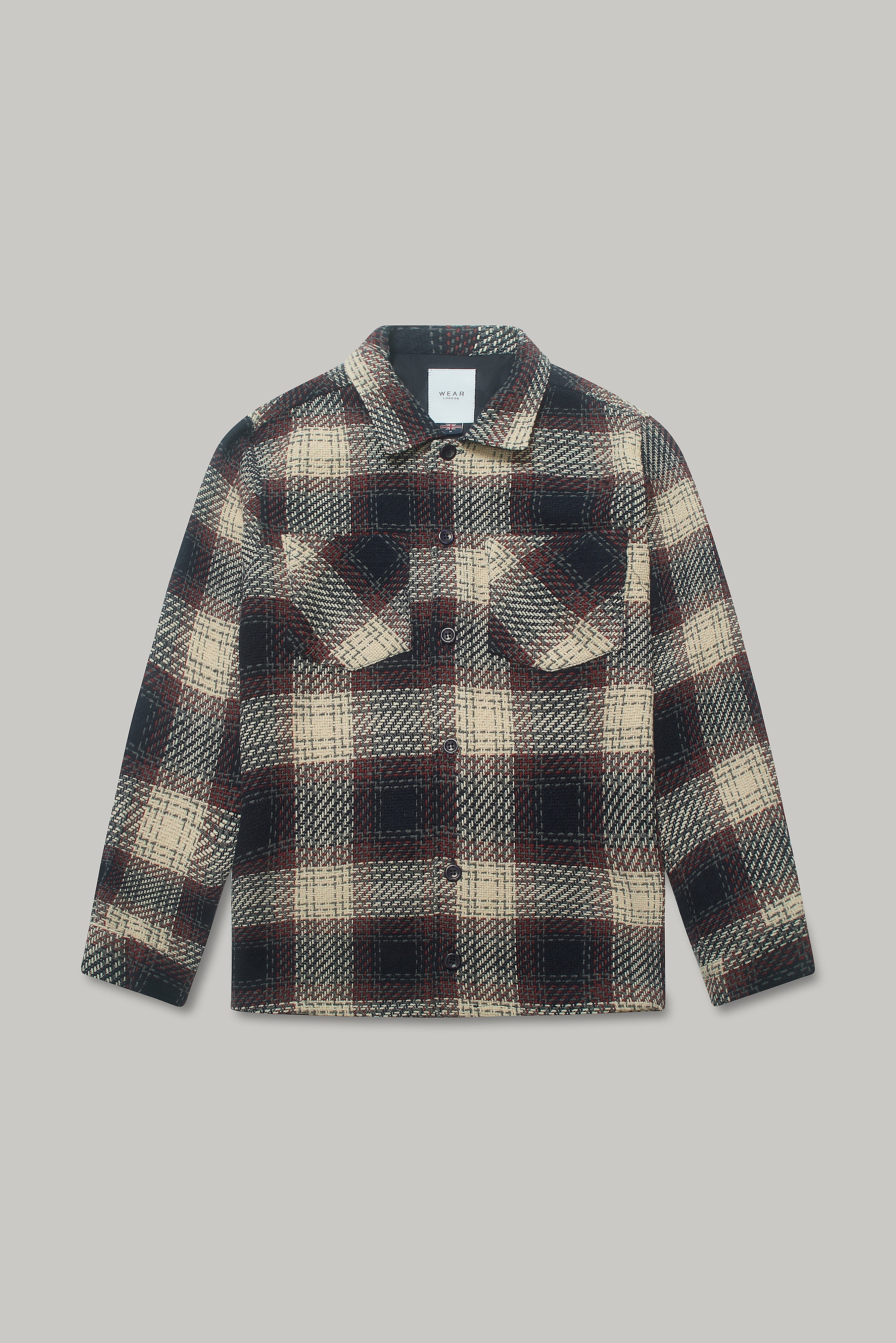 Bart Overshirt - Red Ecru Check - Wear London