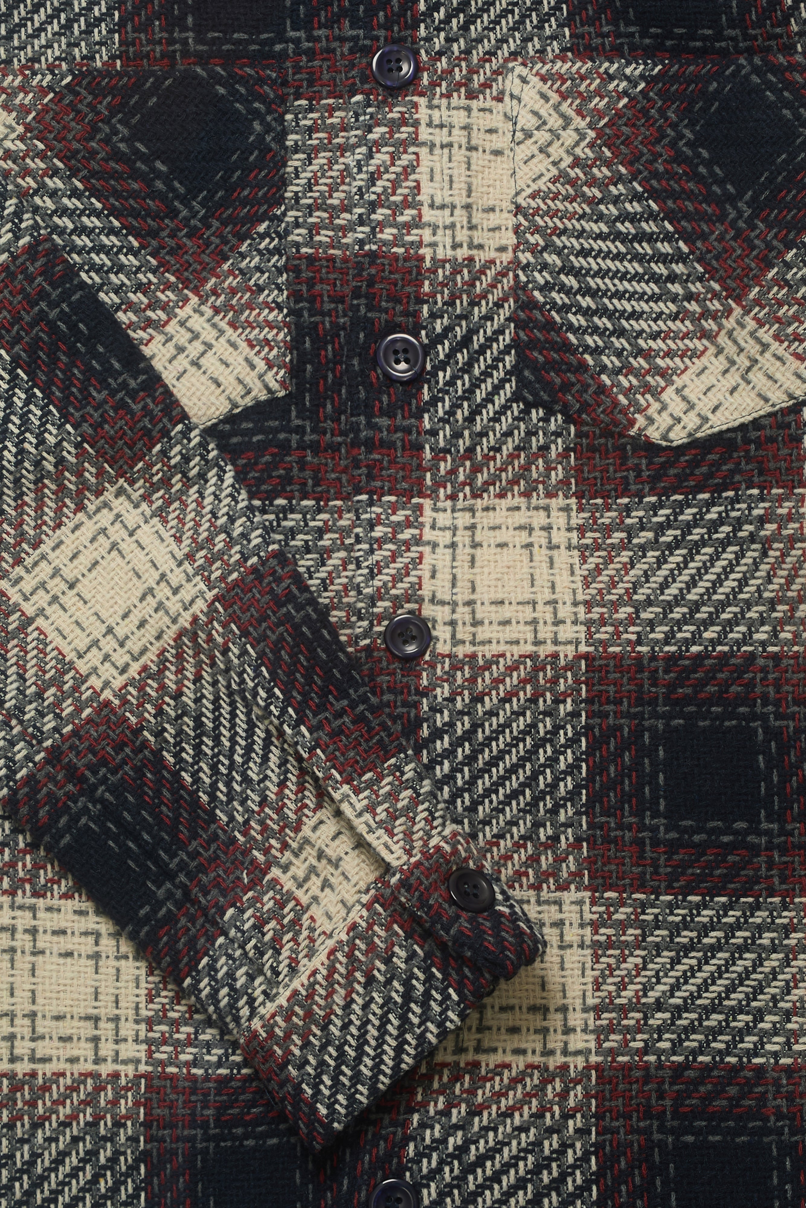 Bart Overshirt - Red Ecru Check - Wear London