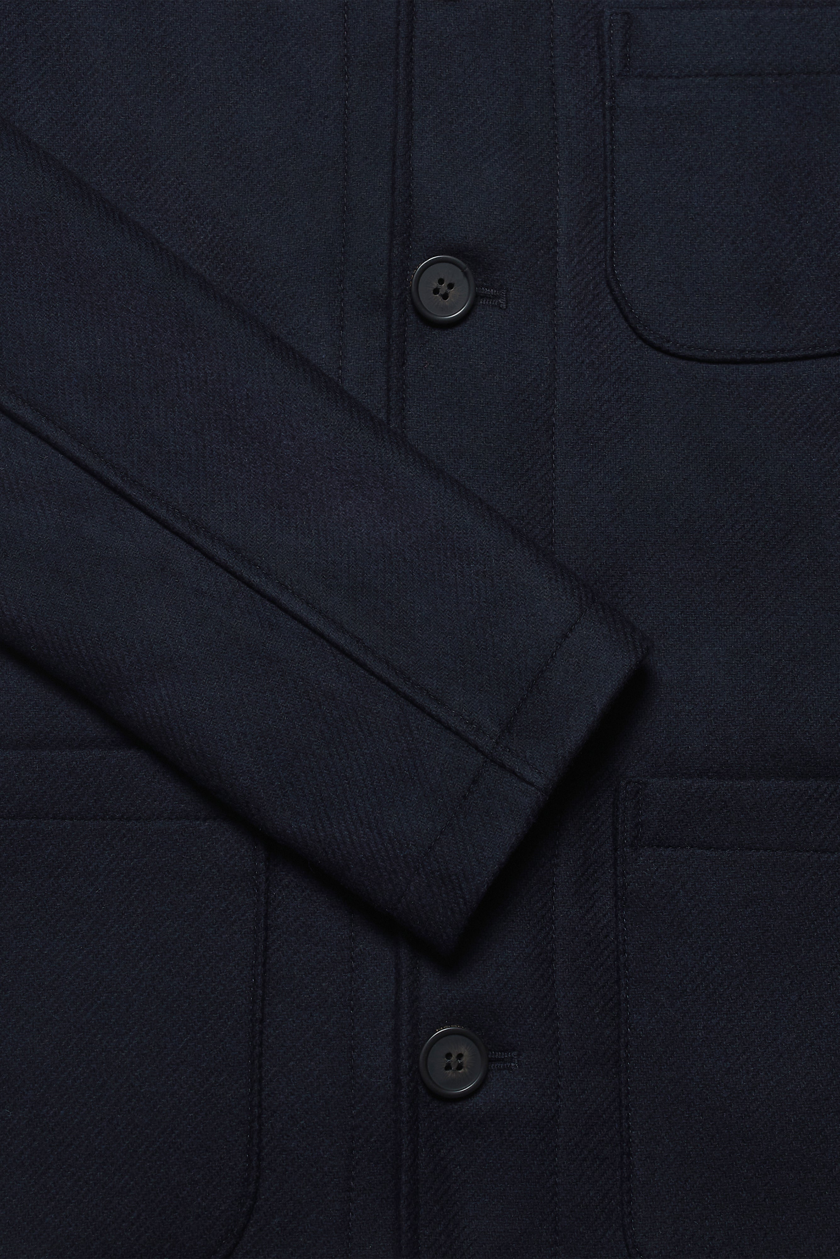 Chiltern Shacket Sleeve Lining - Birbo Twill Navy - Wear London