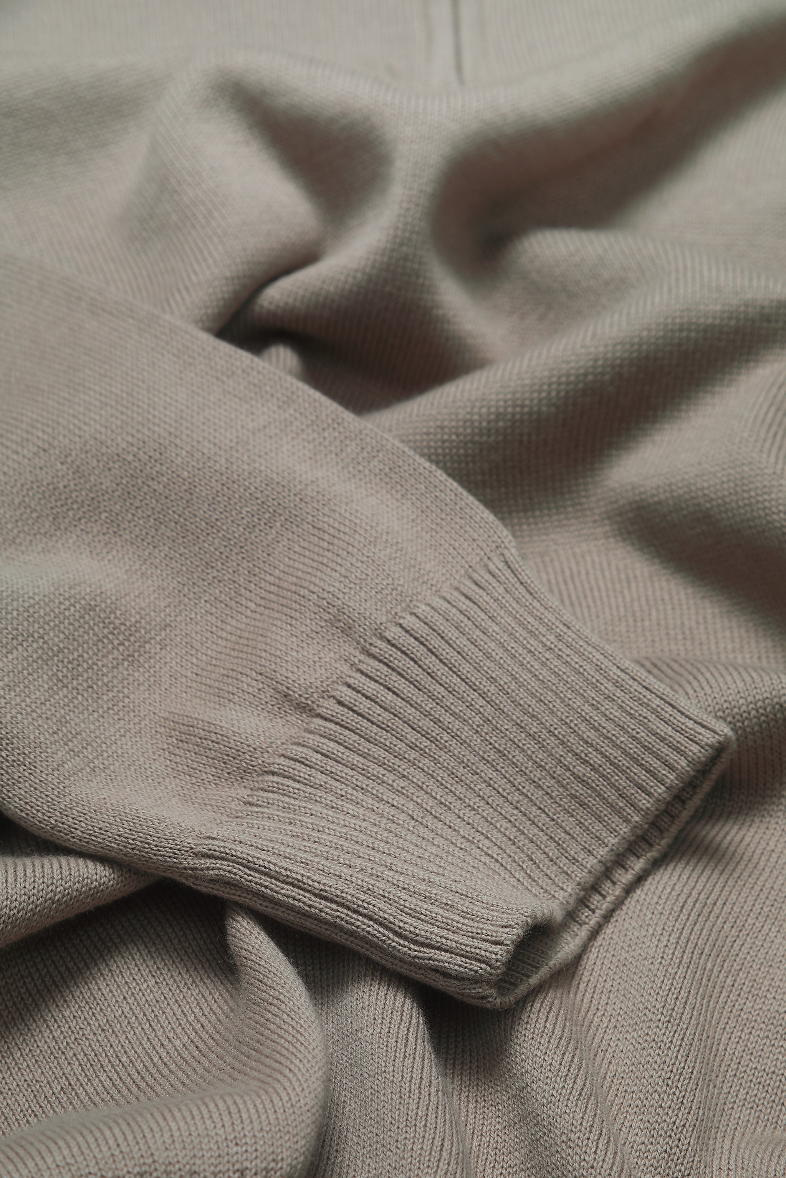 Alfie - Knitwear - Quarter Zip - Taupe - Wear London