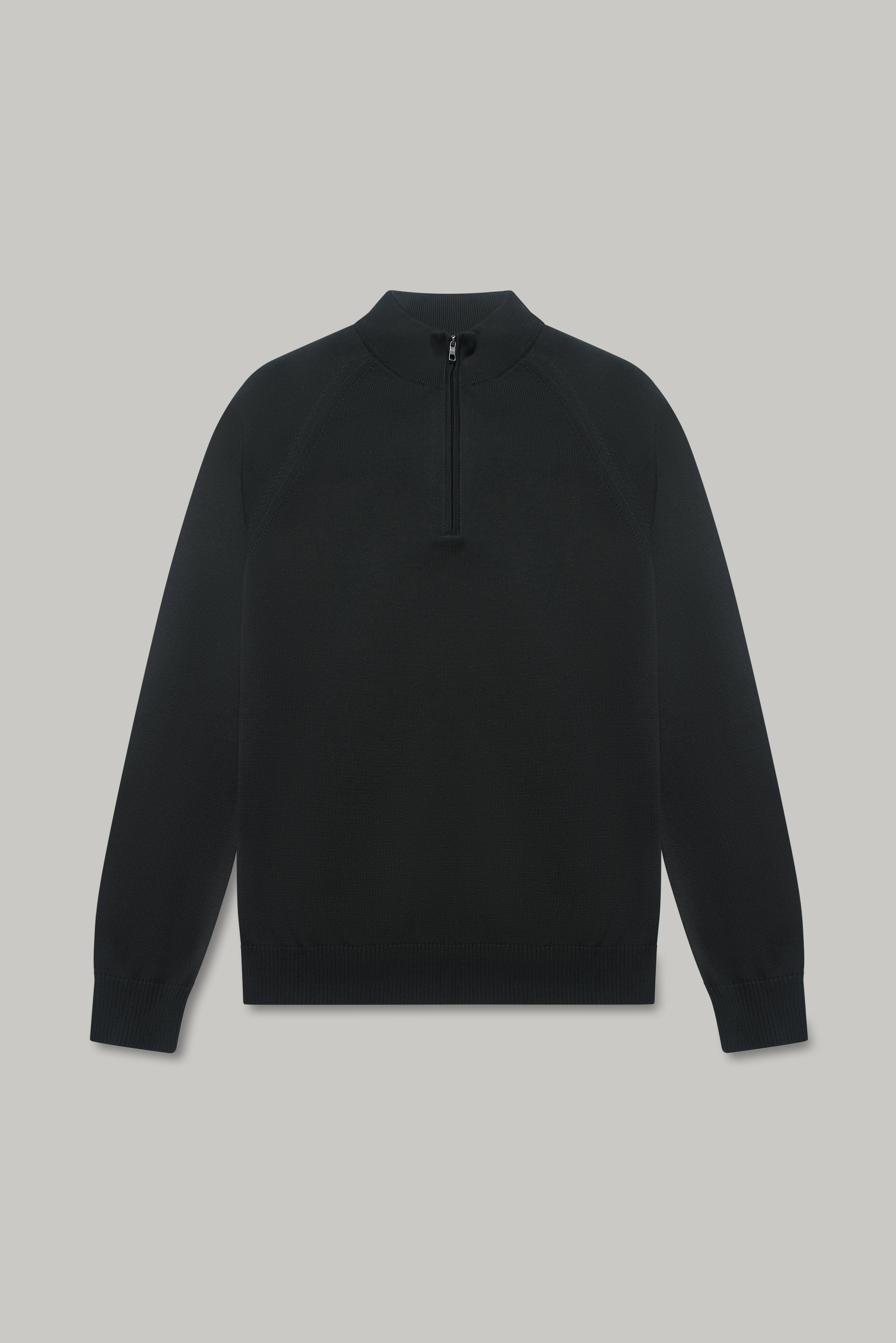 Alfie - Knitwear - Quarter Zip - Olive - Wear London