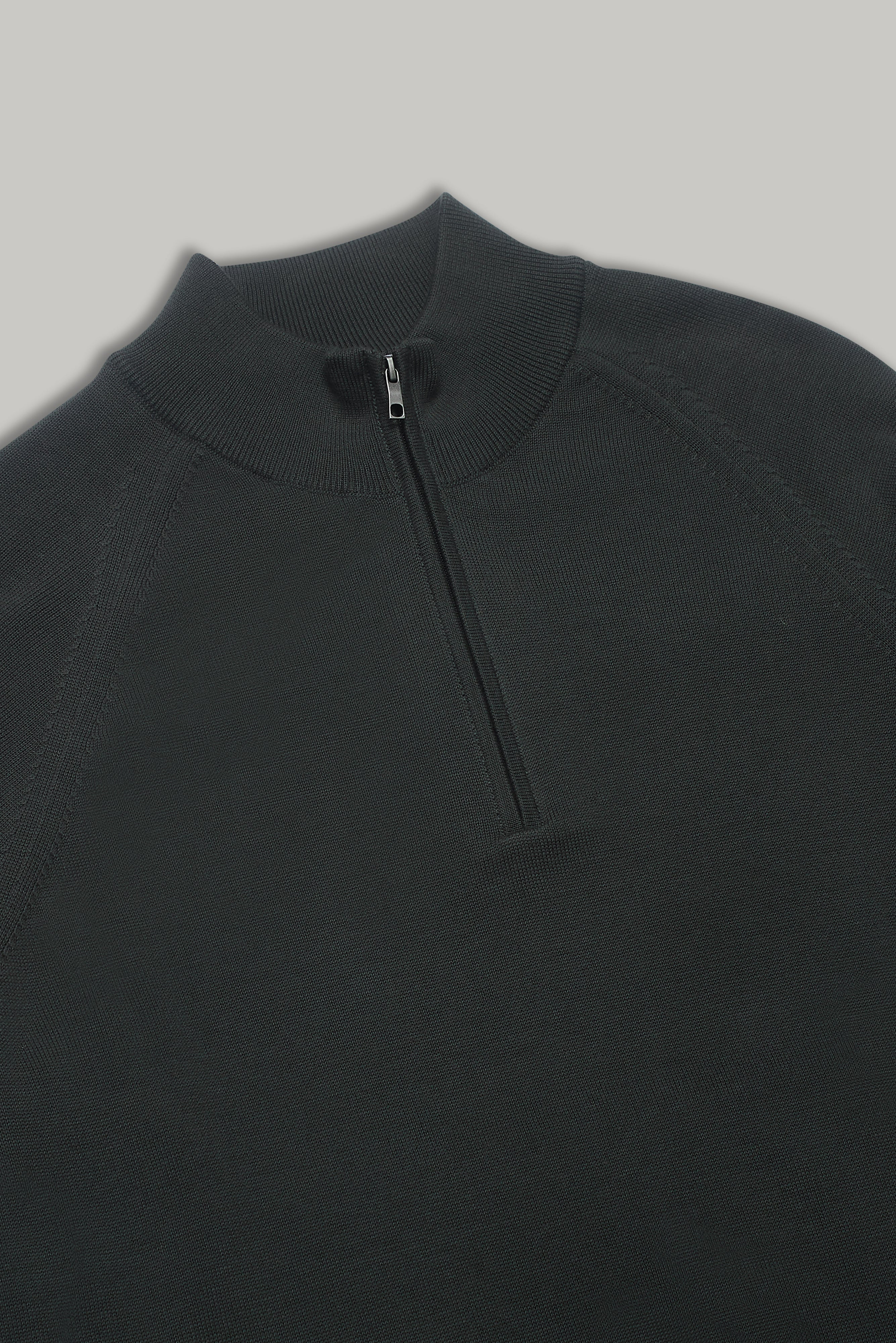 Alfie - Knitwear - Quarter Zip - Olive - Wear London