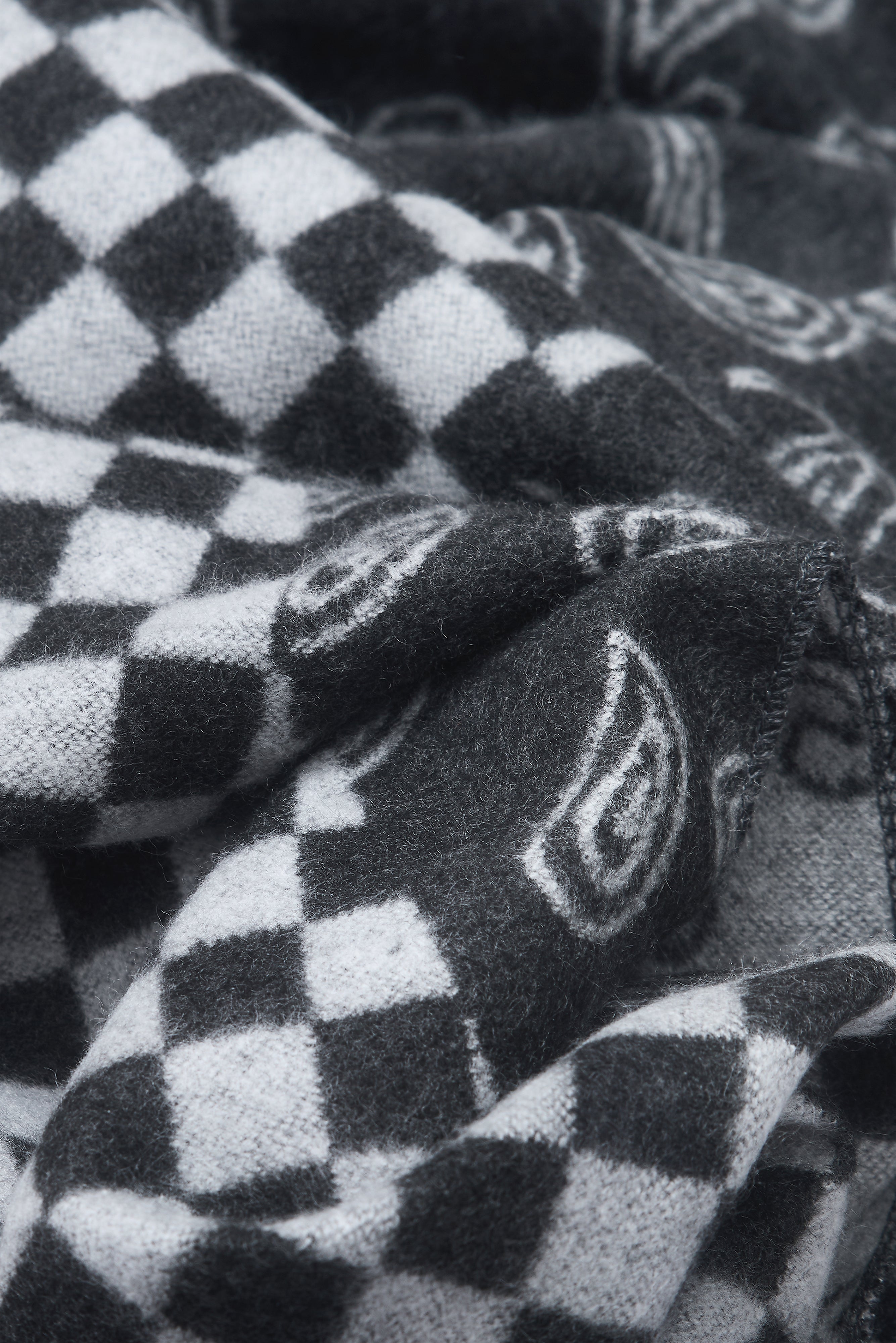 Scarf – Multi Geo Paisley Charcoal - Wear London