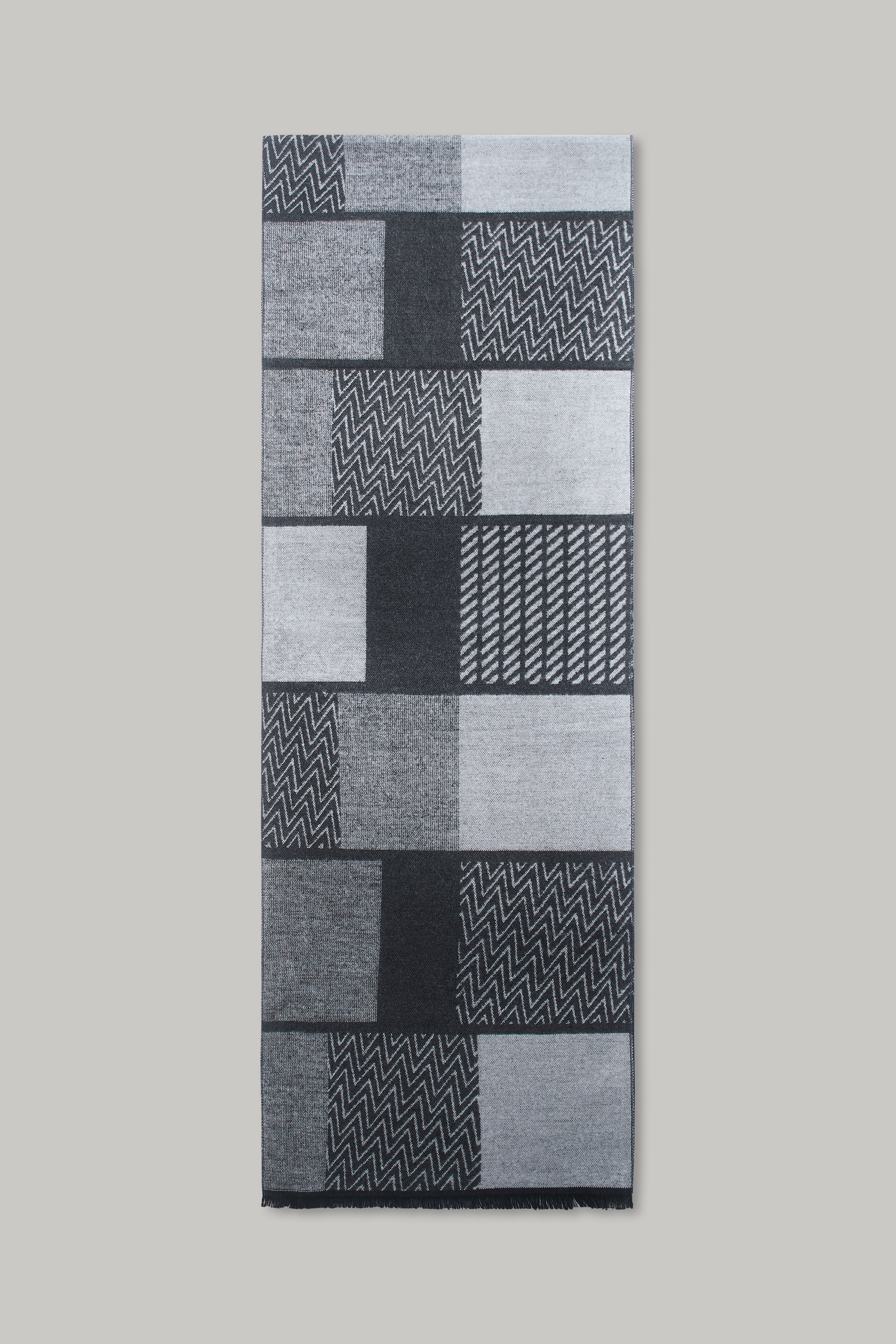 Scarf – Multi Geo Charcoal - Wear London