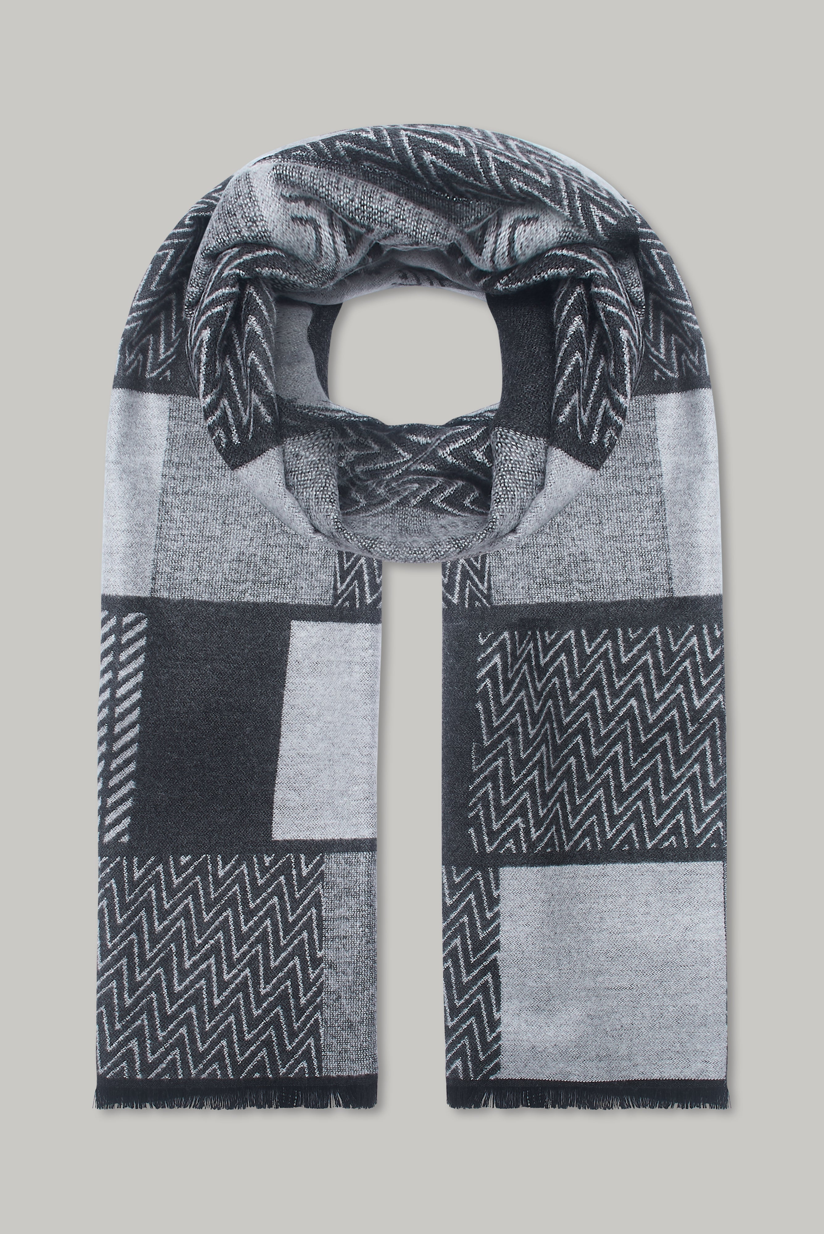 Scarf – Multi Geo Charcoal - Wear London