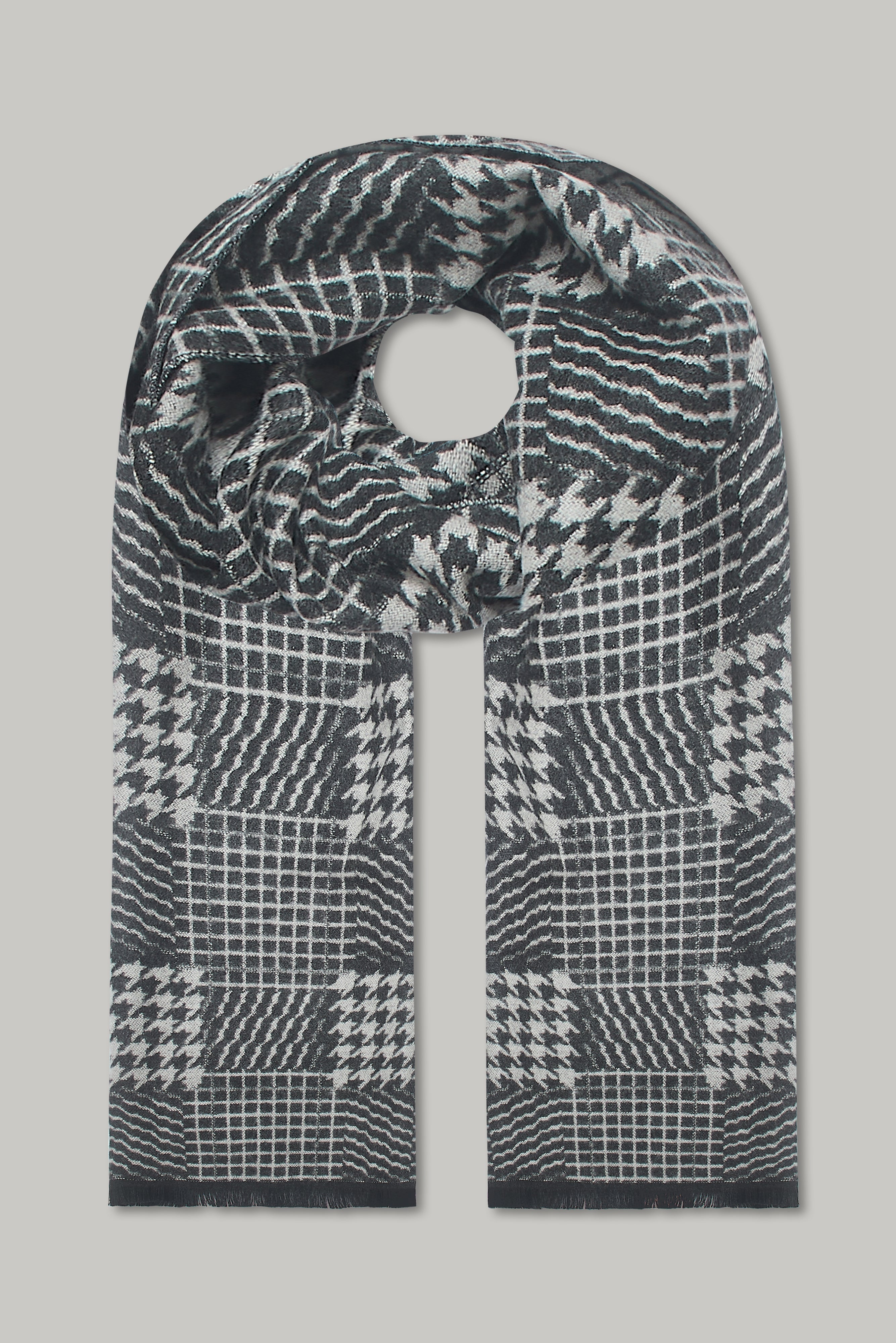 Scarf - Burb Mutli Geo Charcoal - Wear London