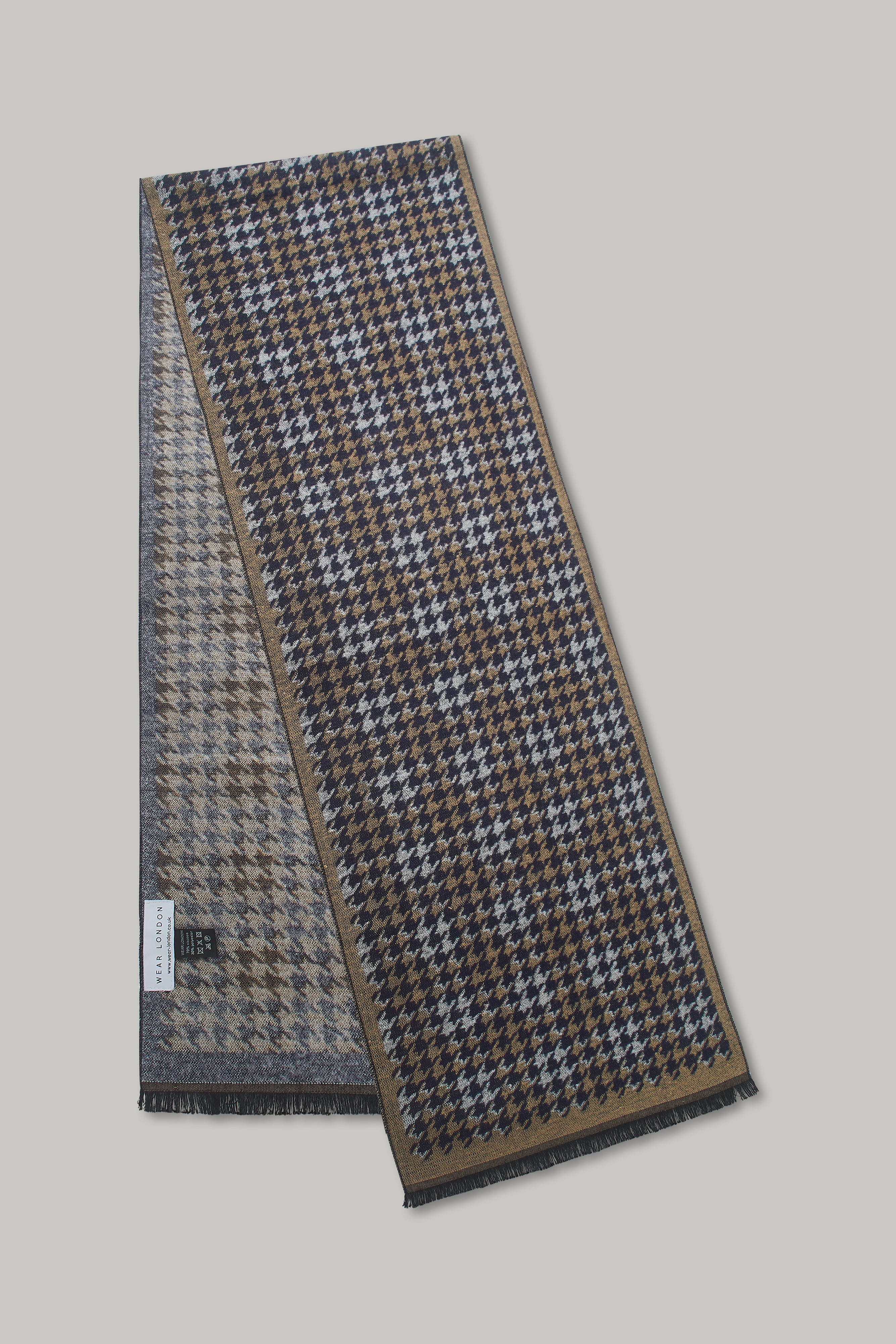 Scarf - Dogtooth Camel - Wear London