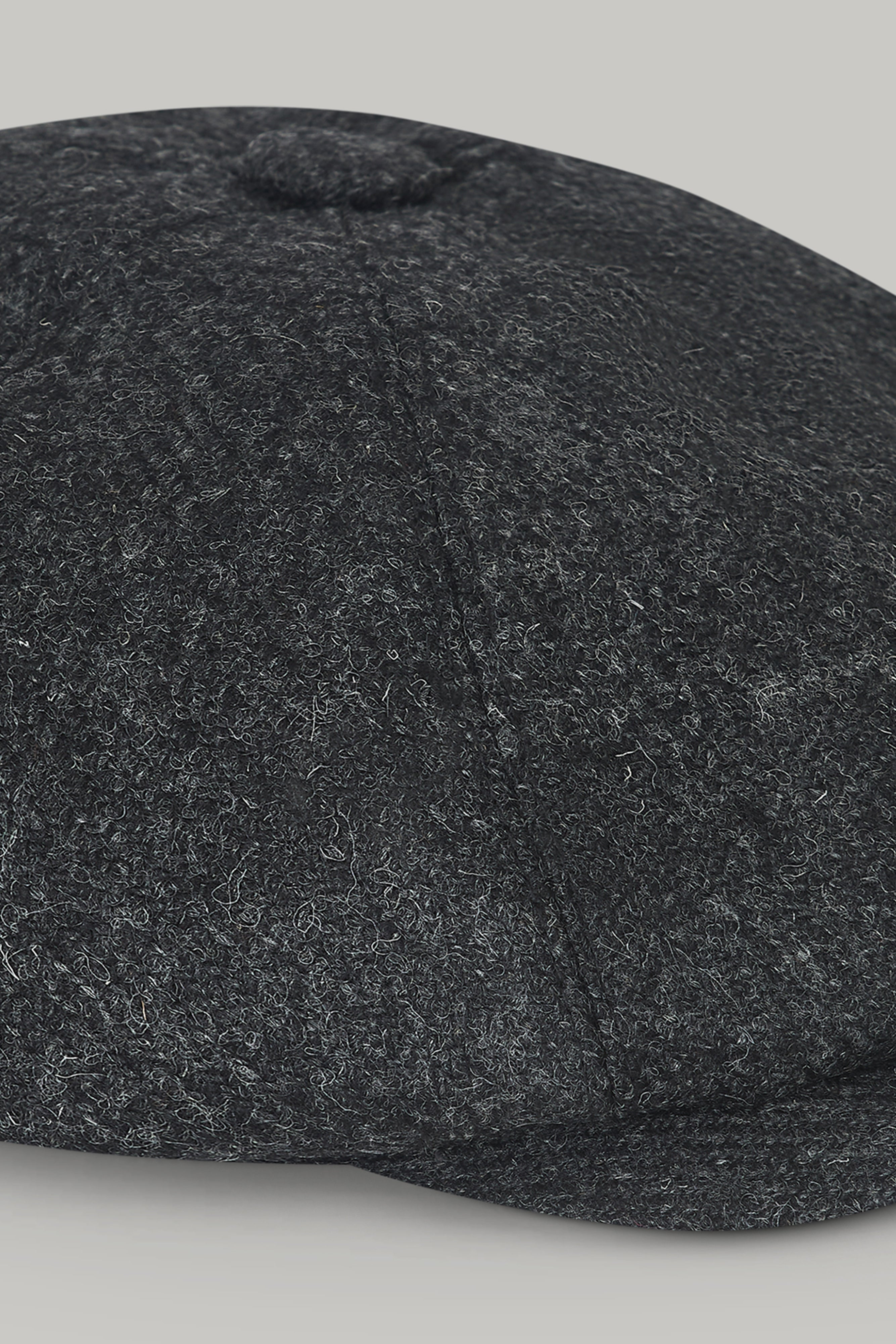 Baker Boy Hat - Plain Charcoal 100% Wool - Wear London