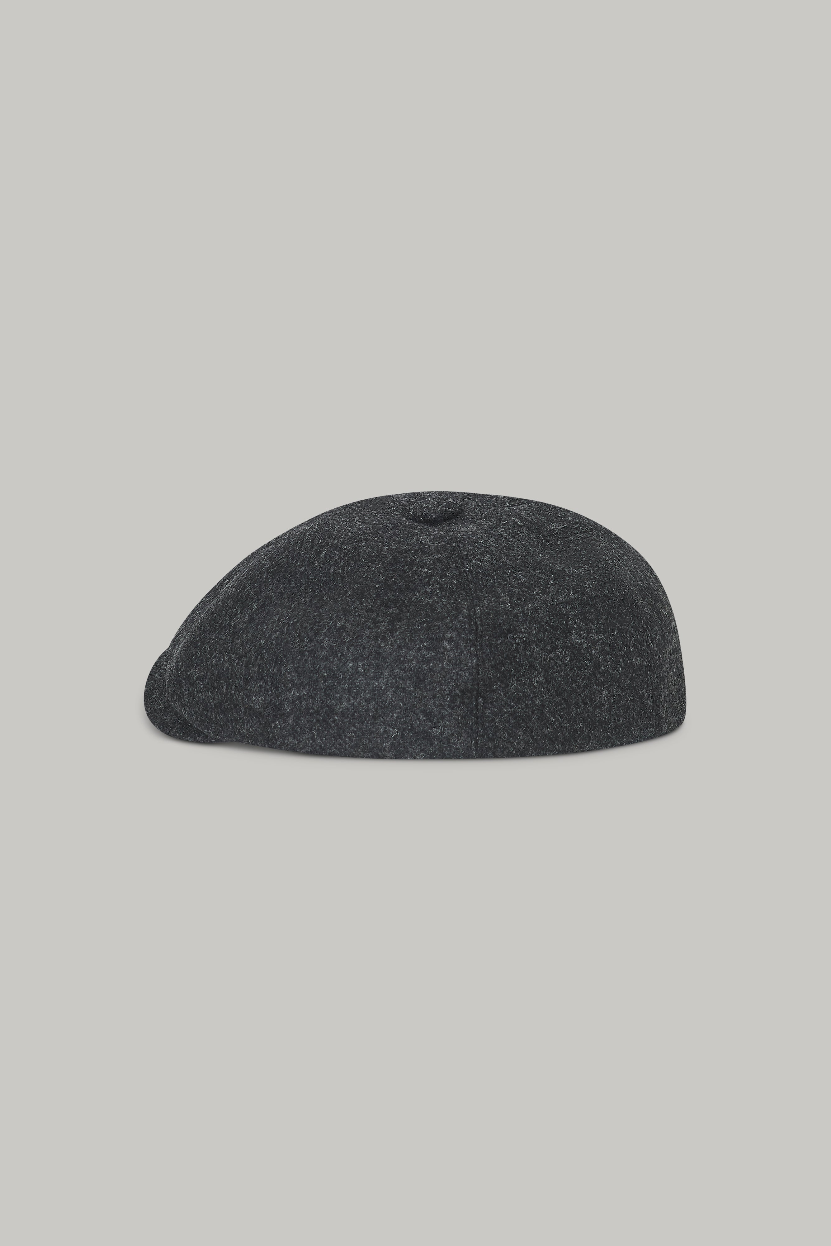 Baker Boy Hat - Plain Charcoal 100% Wool - Wear London