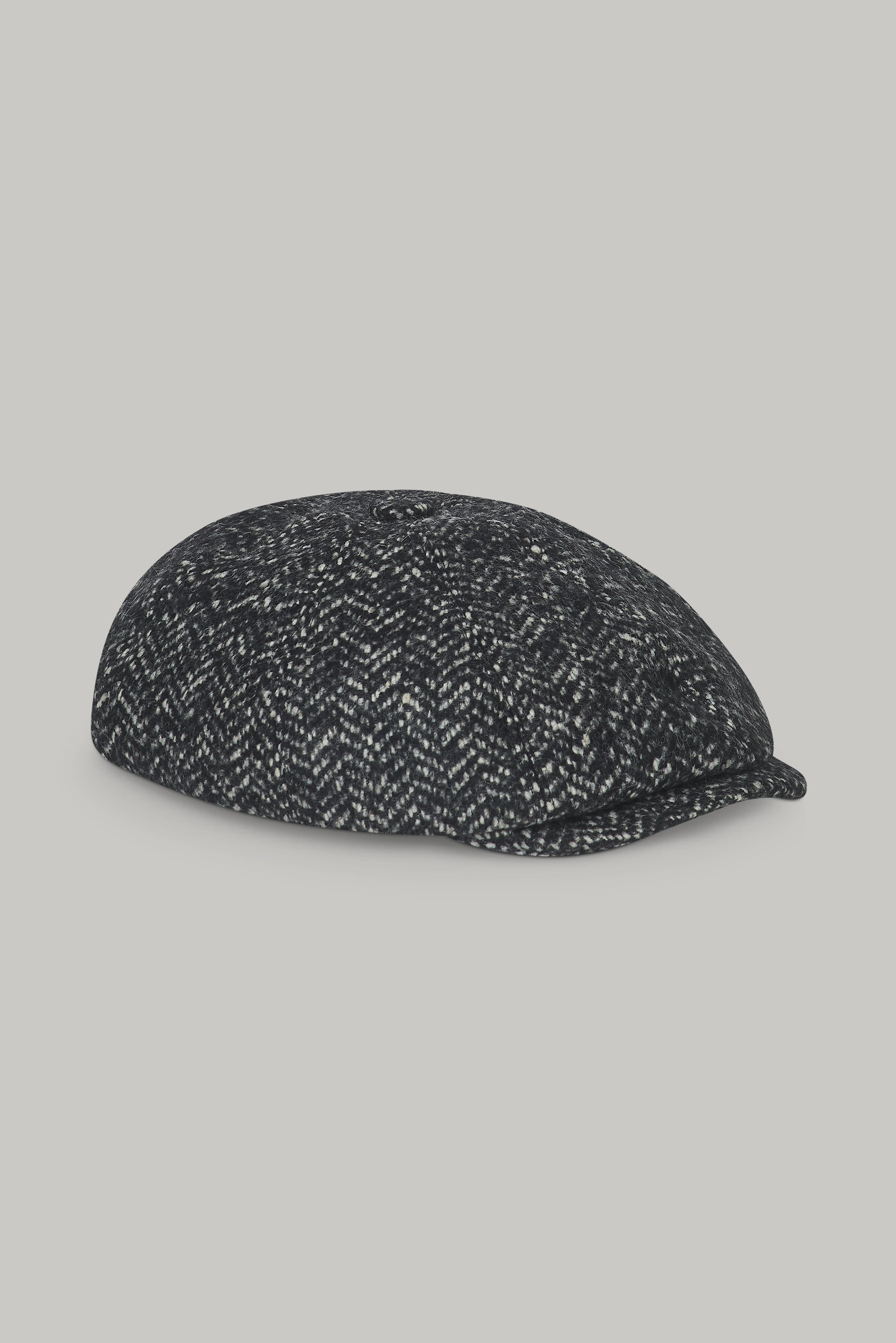 Baker Boy Hat - Black Herringbone - Wear London