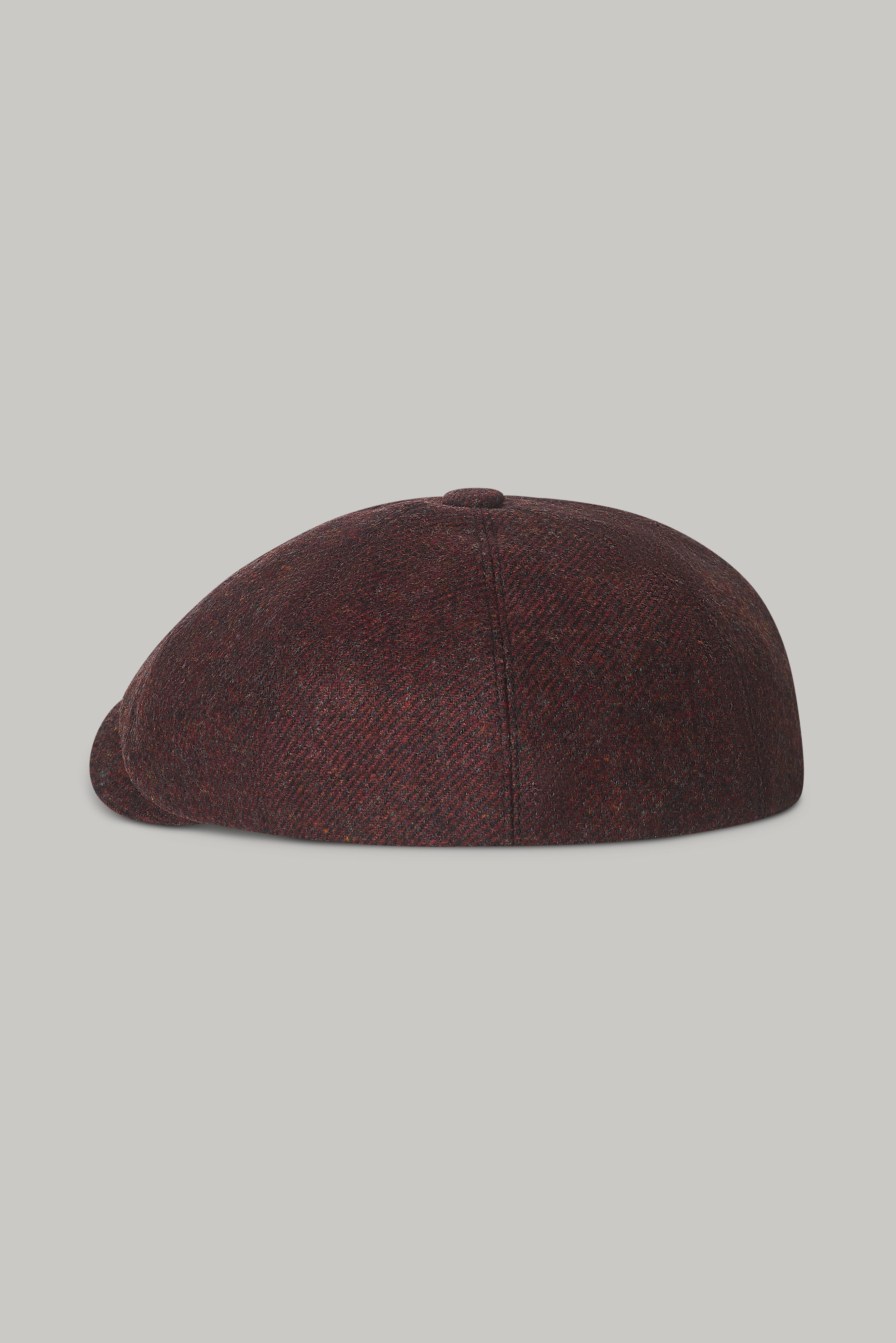 Baker Boy Hat - Plain Bordeaux 100% Wool - Wear London