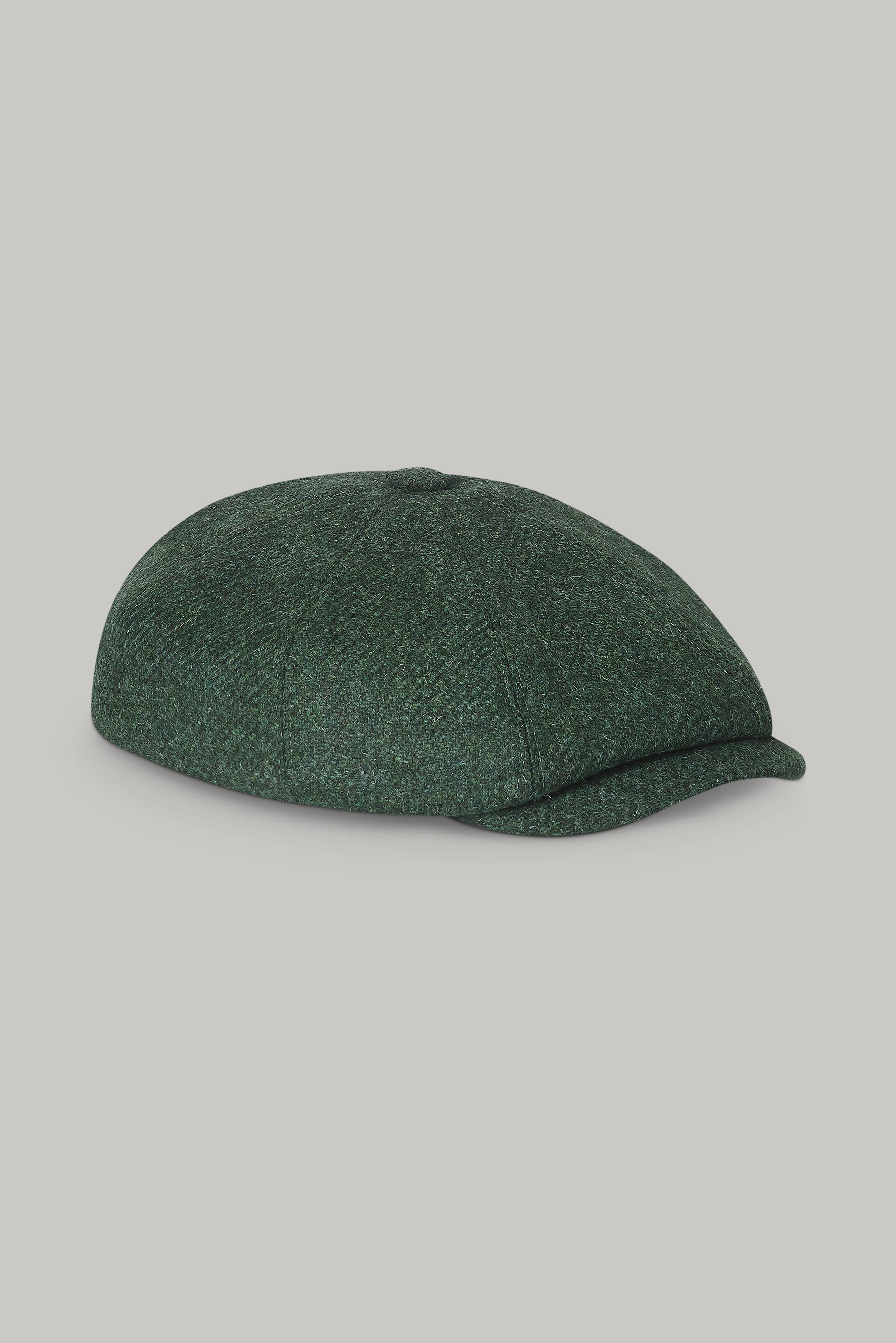 Baker Boy Hat - Plain Green 100% Wool - Wear London
