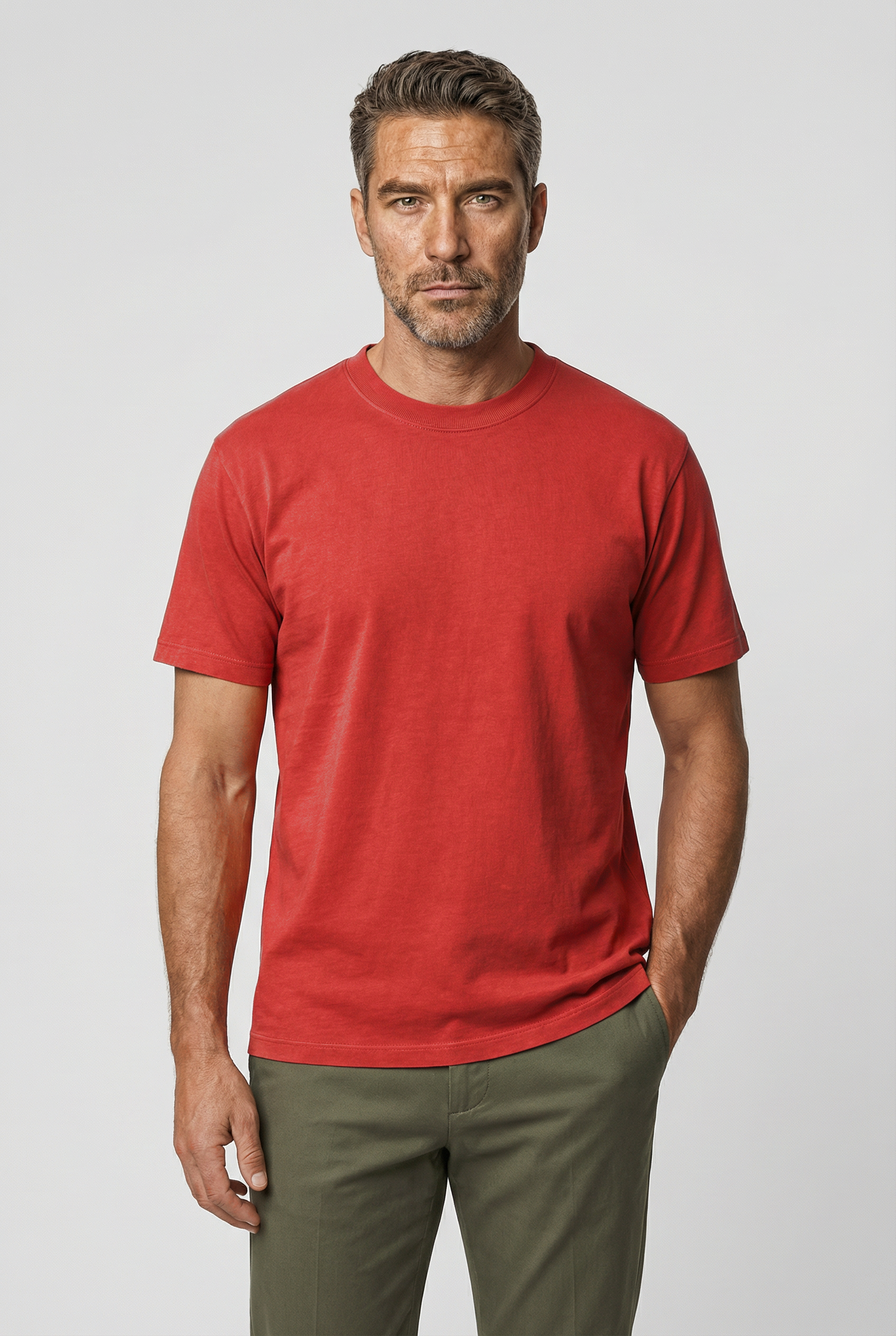 Dalston Heavyweight Cotton T-Shirt - Red - Wear London
