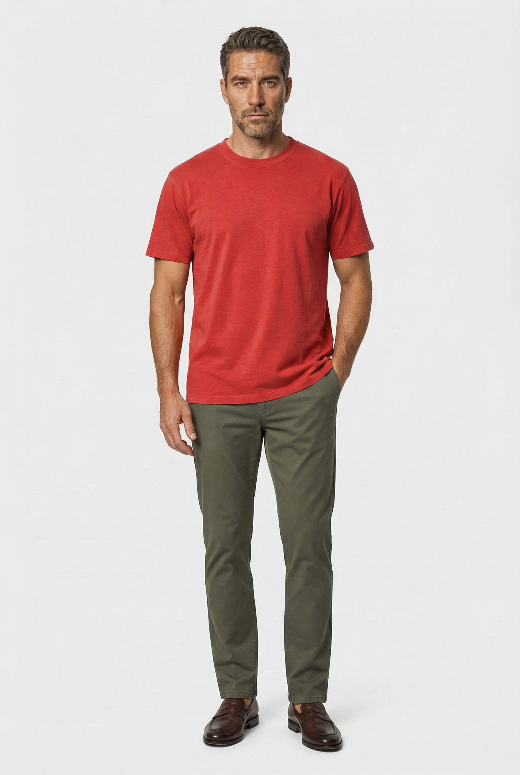 Dalston Heavyweight Cotton T-Shirt - Red - Wear London