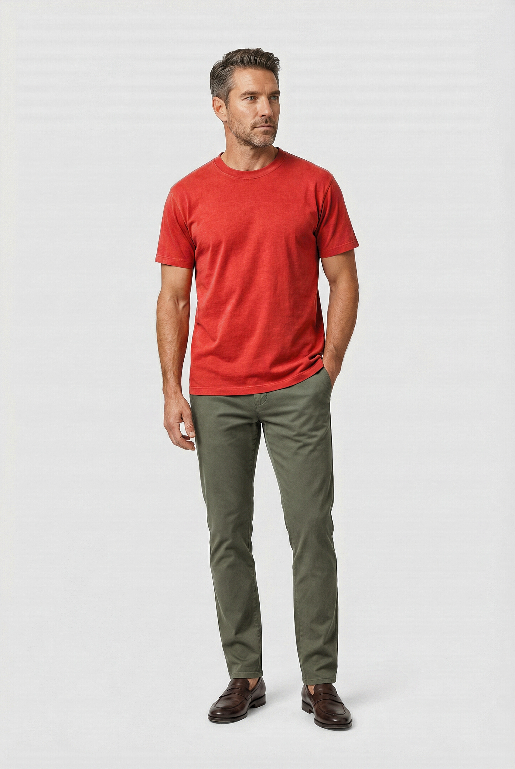 Dalston Heavyweight Cotton T-Shirt - Red - Wear London