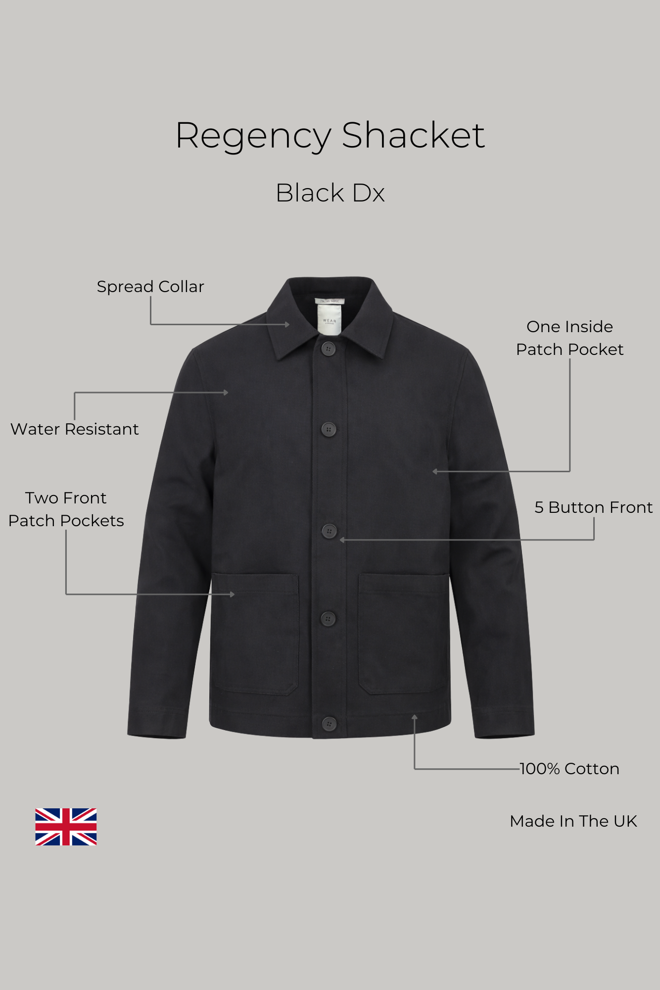 Regency Shacket - Black Dx - Wear London