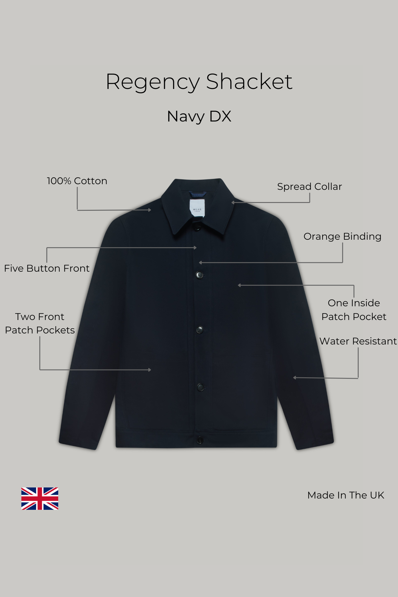 Regency Shacket - Navy Dx - Wear London