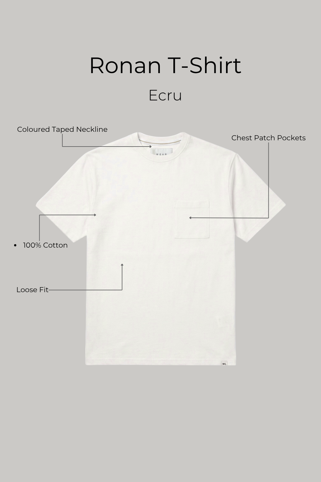 Ronan - T shirt - Ecru - Wear London