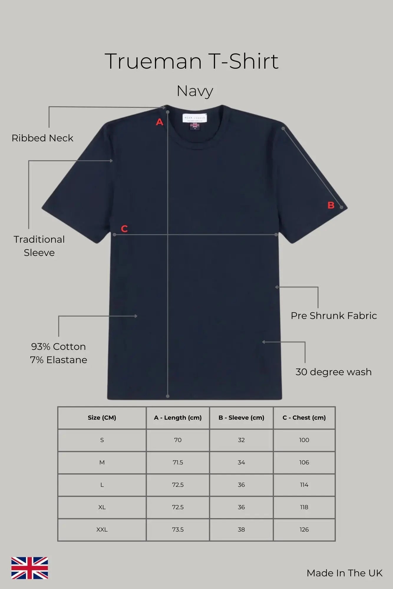 Trueman T-Shirt - Navy - Wear London