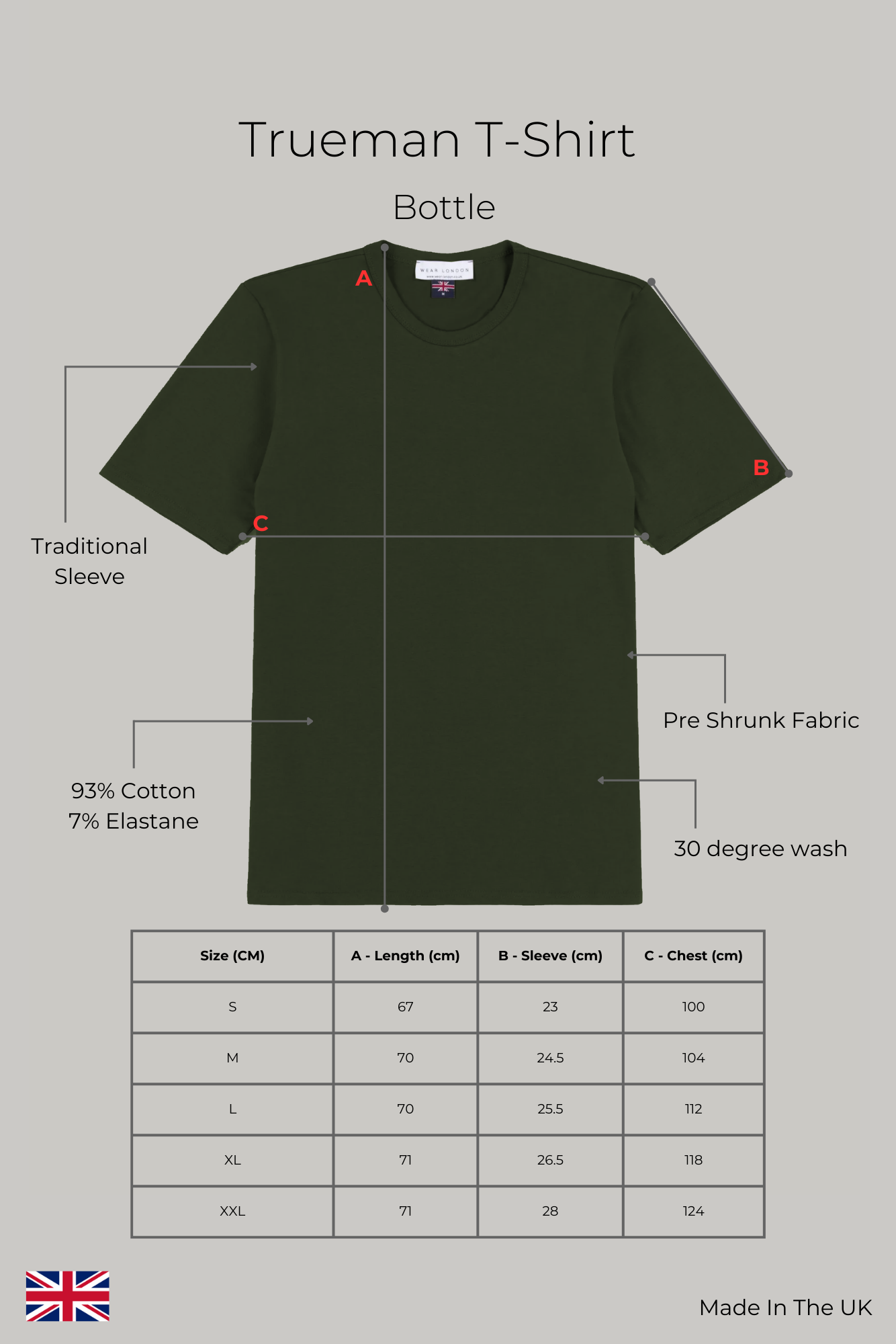 Trueman T-Shirt - Bottle Green - Wear London