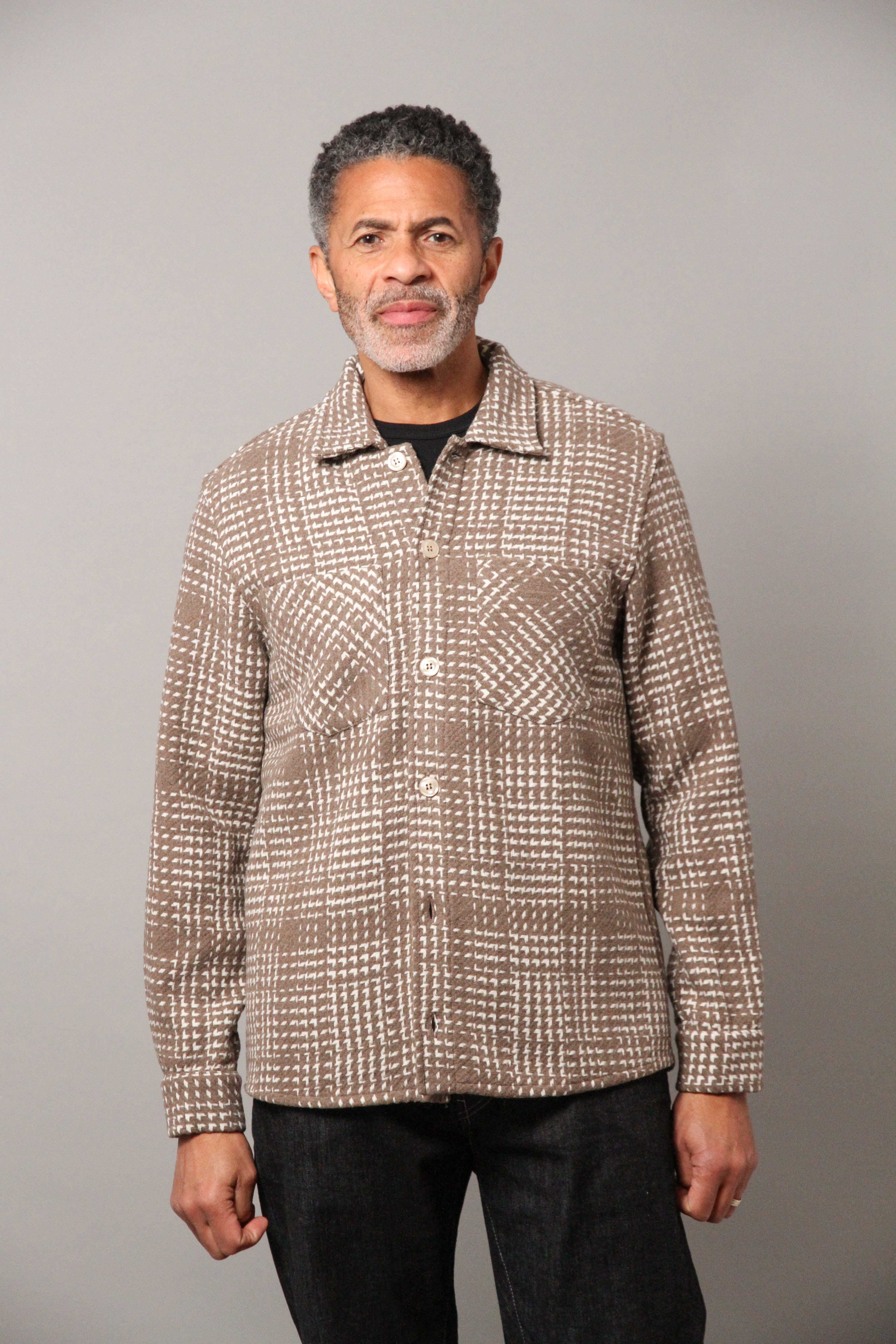 Bart Overshirt - Brown Ecru Check - Wear London