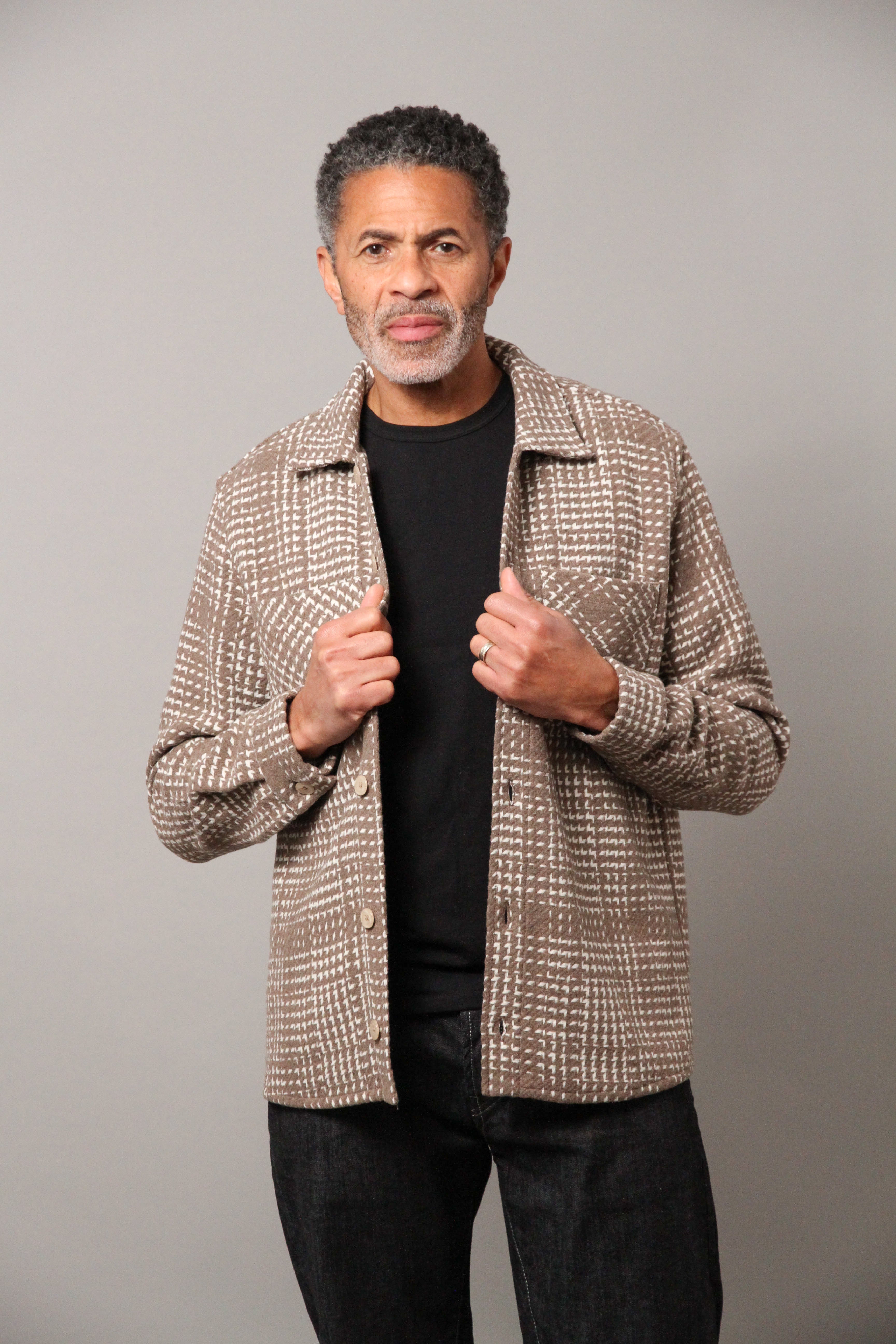 Bart Overshirt - Brown Ecru Check - Wear London