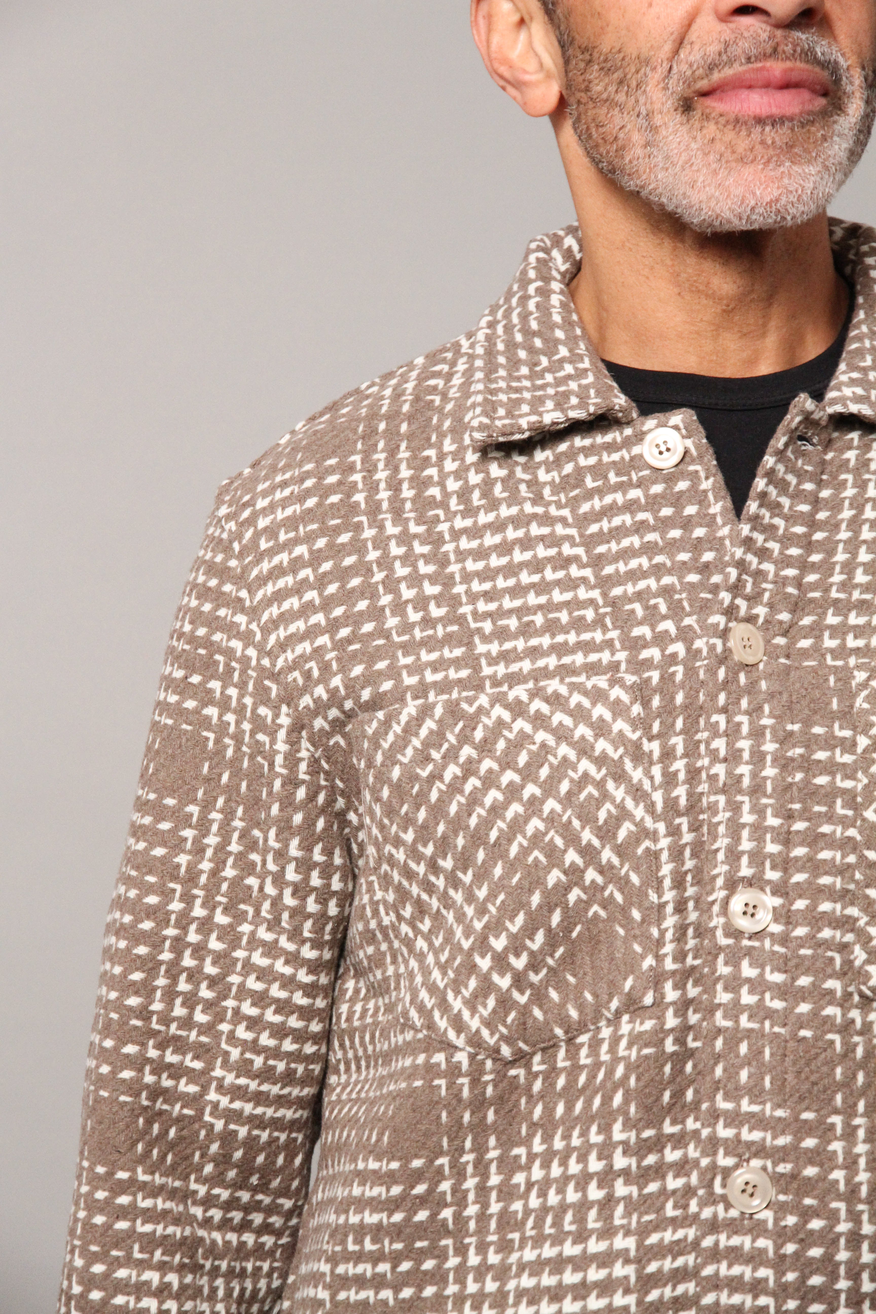 Bart Overshirt - Brown Ecru Check - Wear London