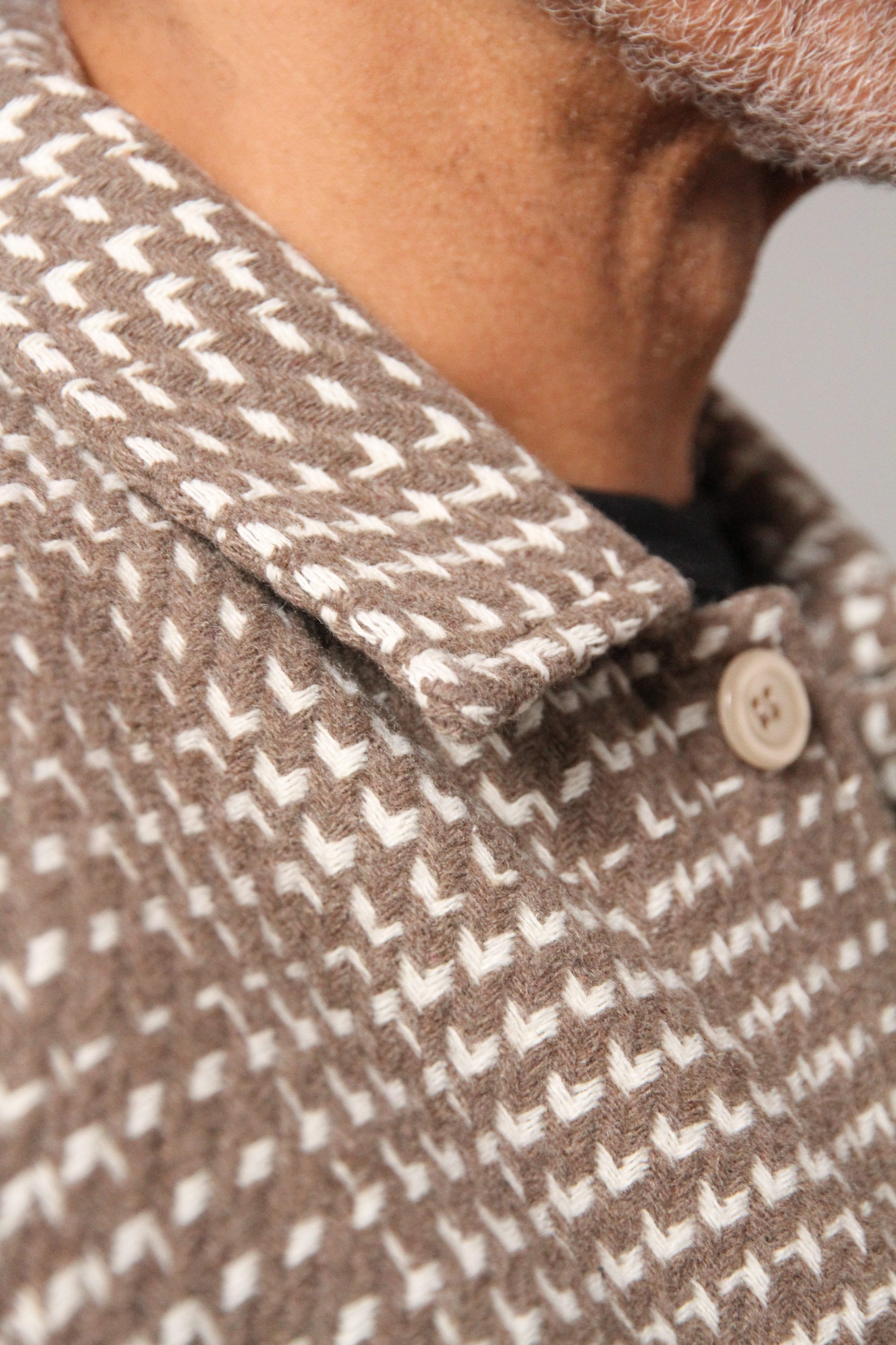 Bart Overshirt - Brown Ecru Check - Wear London