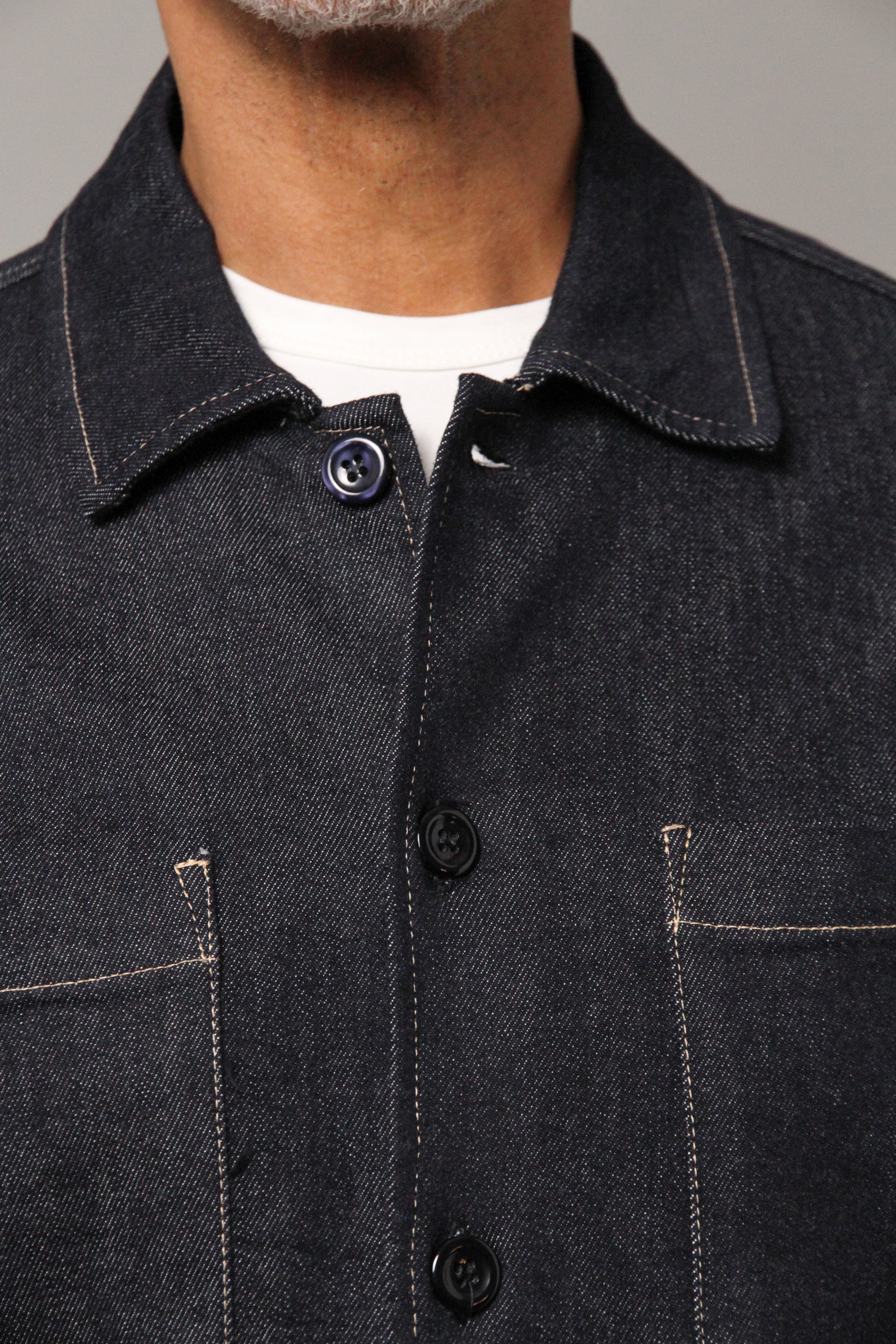 Bart Denim Button Overshirt - EverBlue - Wear London