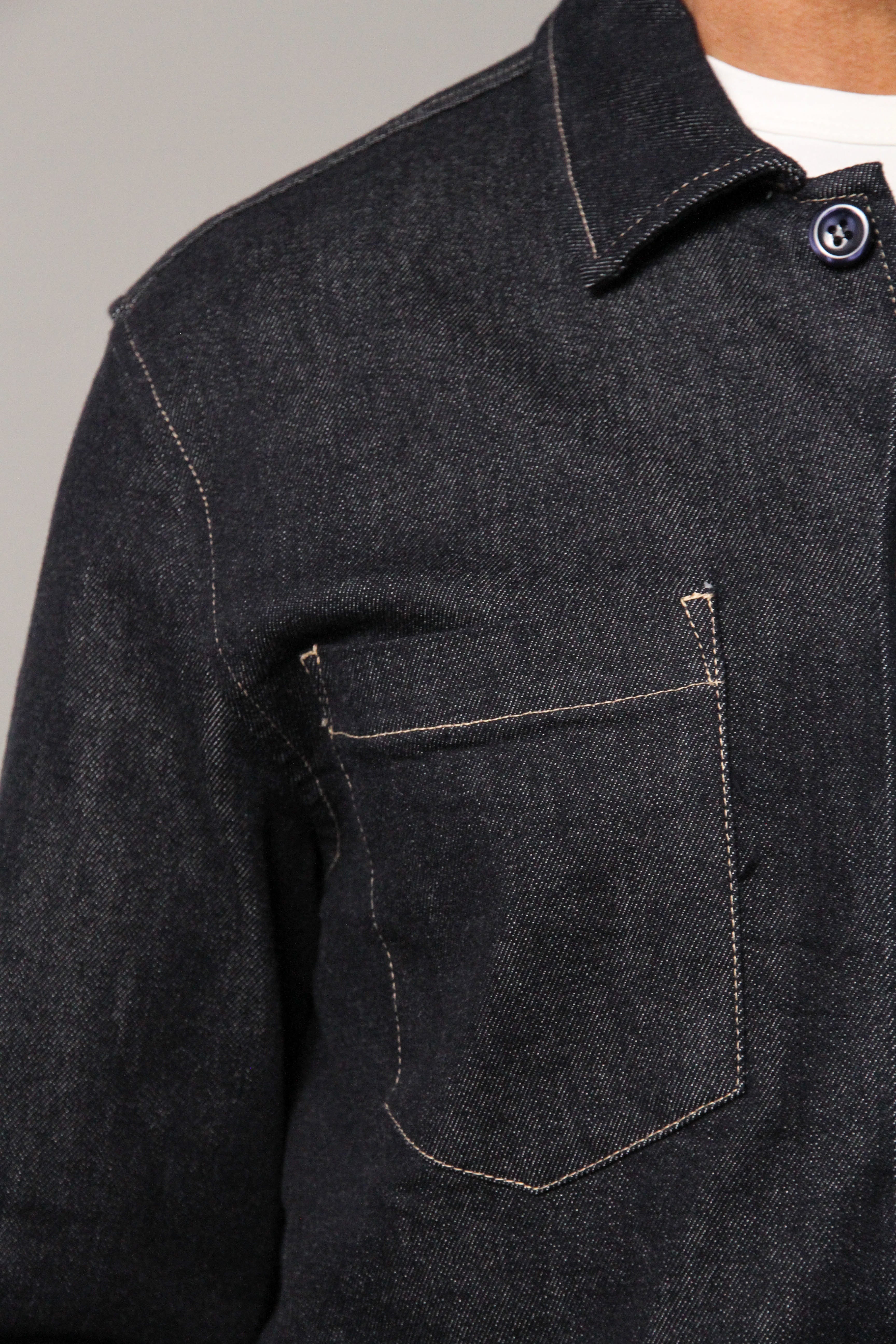 Bart Denim Button Overshirt - EverBlue - Wear London