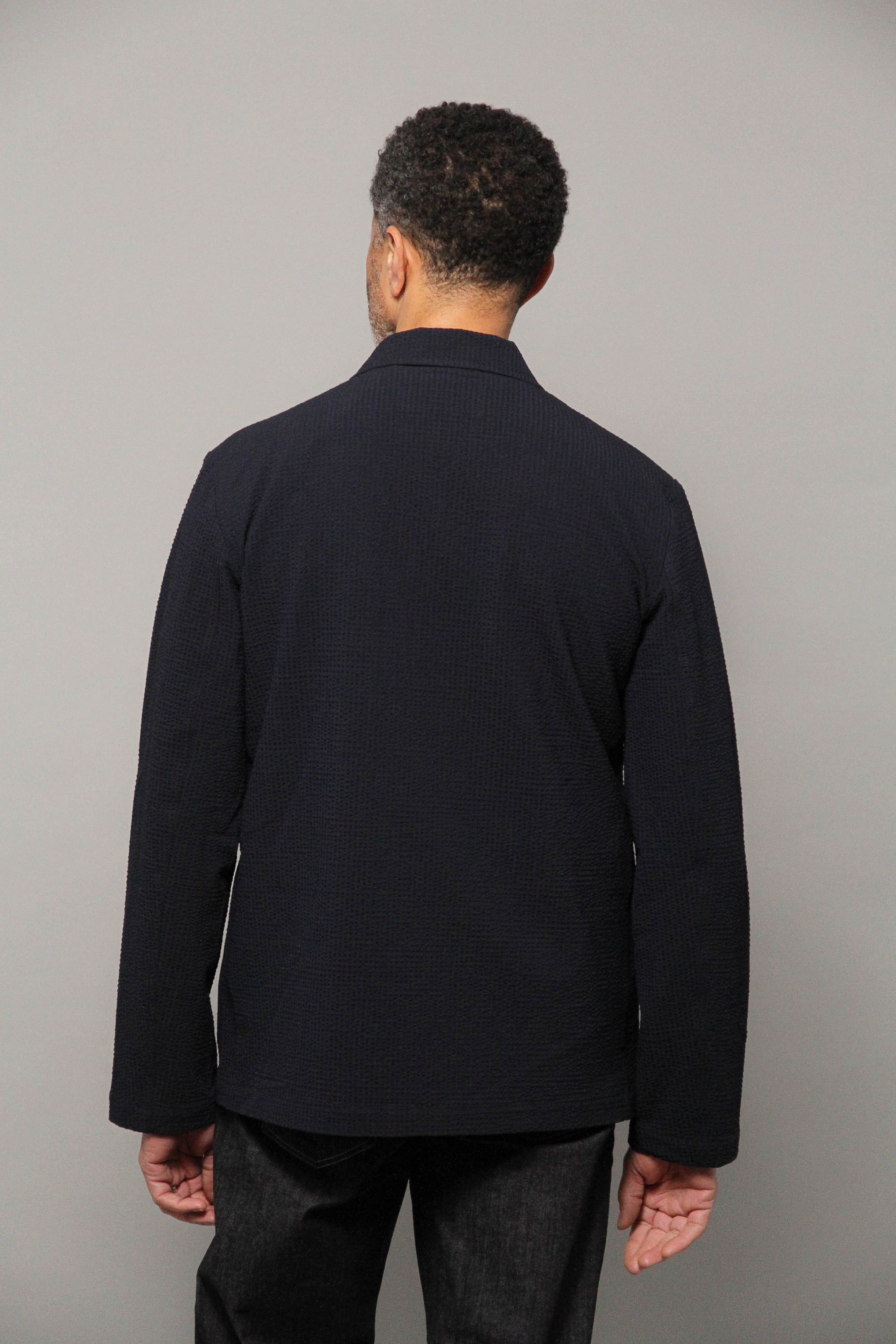 Geno Seersucker Blazer - Navy - Wear London