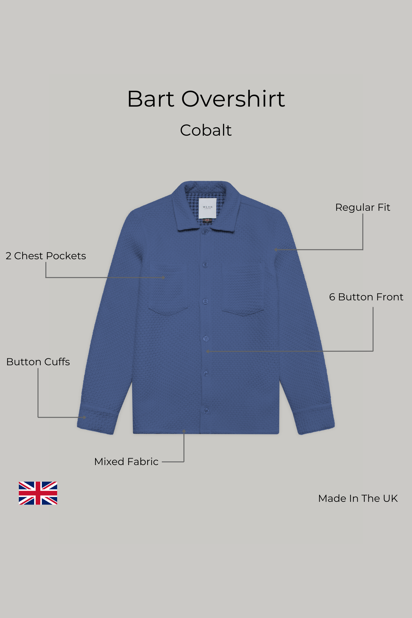 Bart Overshirt - Cobalt - Wear London