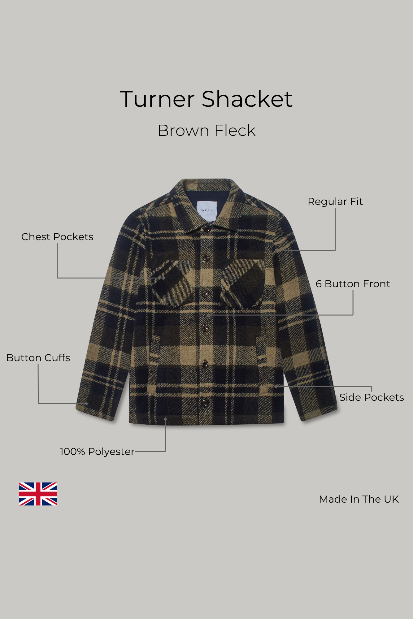 Turner Shacket - Brown Fleck - Wear London