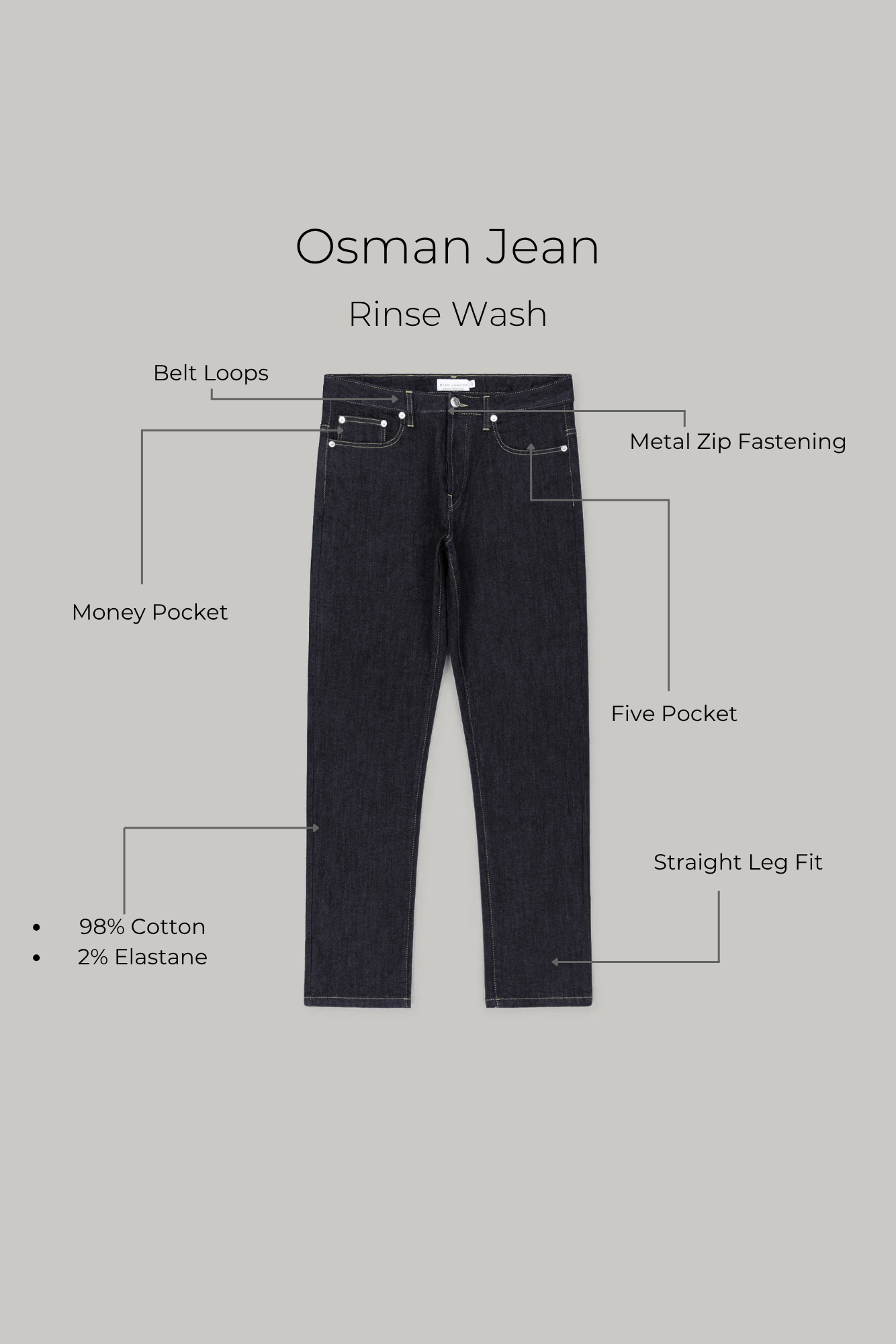 Osman Jean - Rinse Wash - Wear London