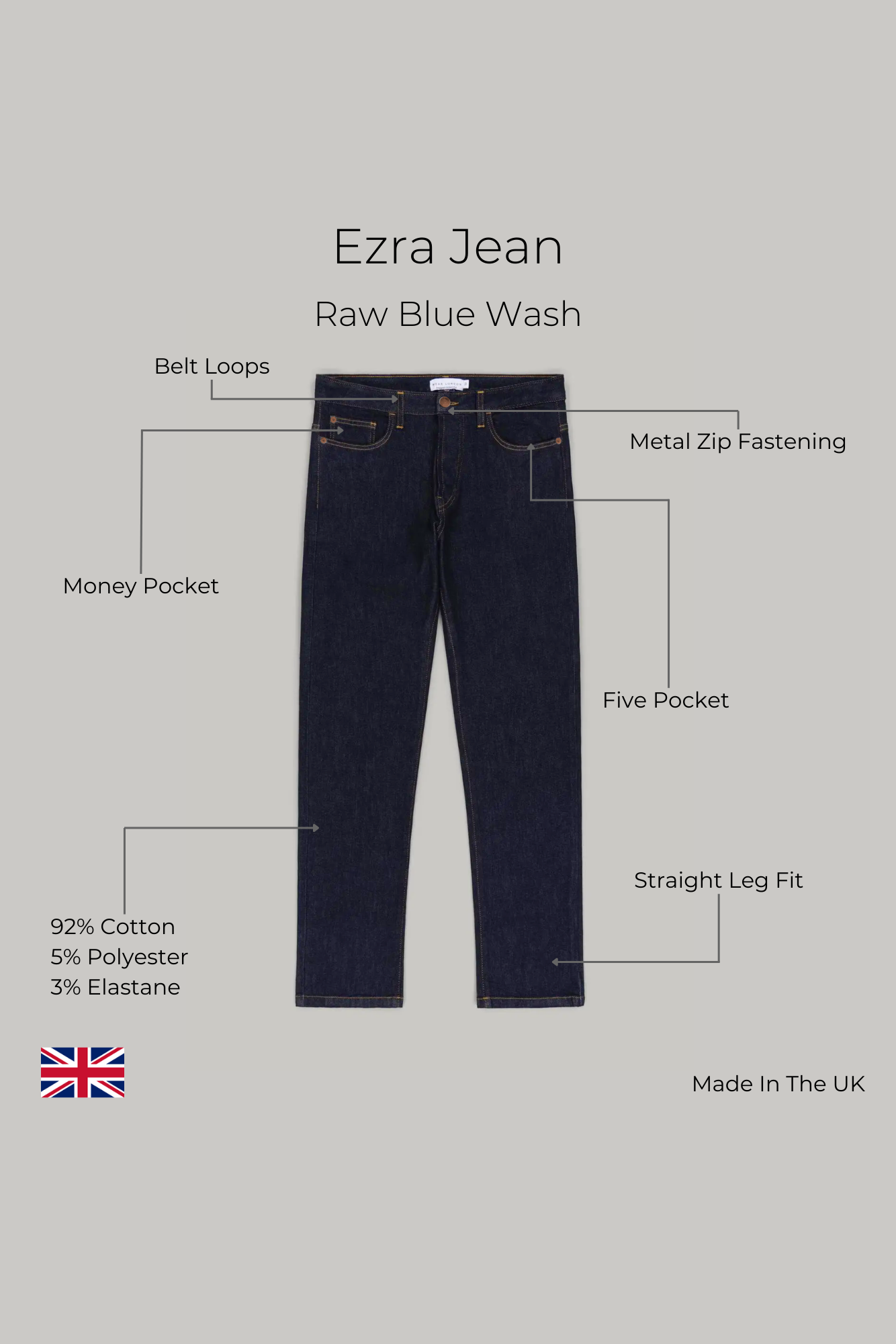 Ezra Jean - Raw Blue Wash - Wear London
