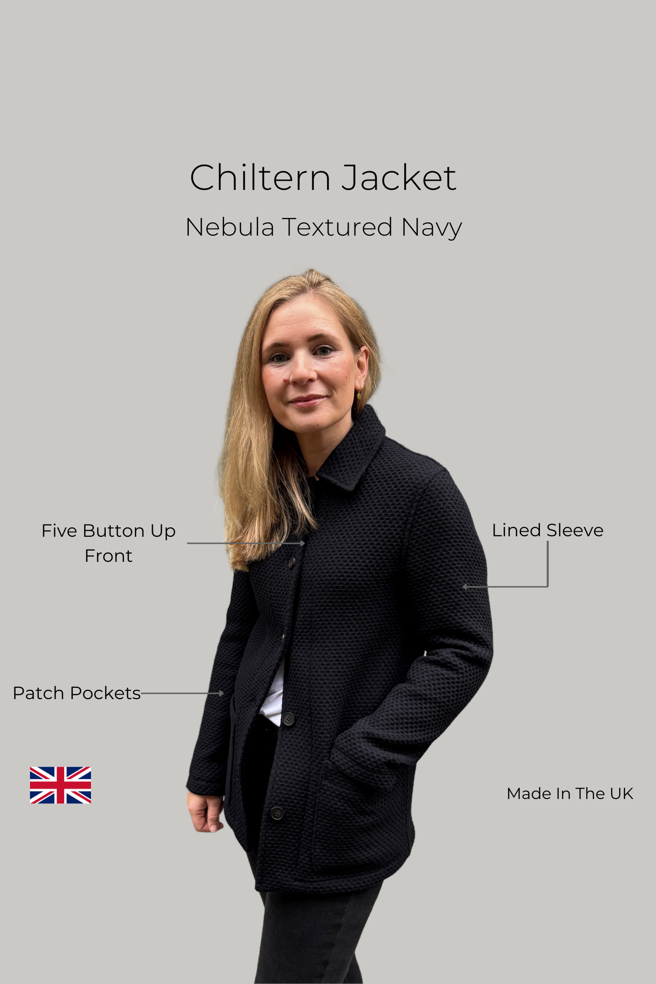 Chiltern jacket - Nebula textured navy - Wear London