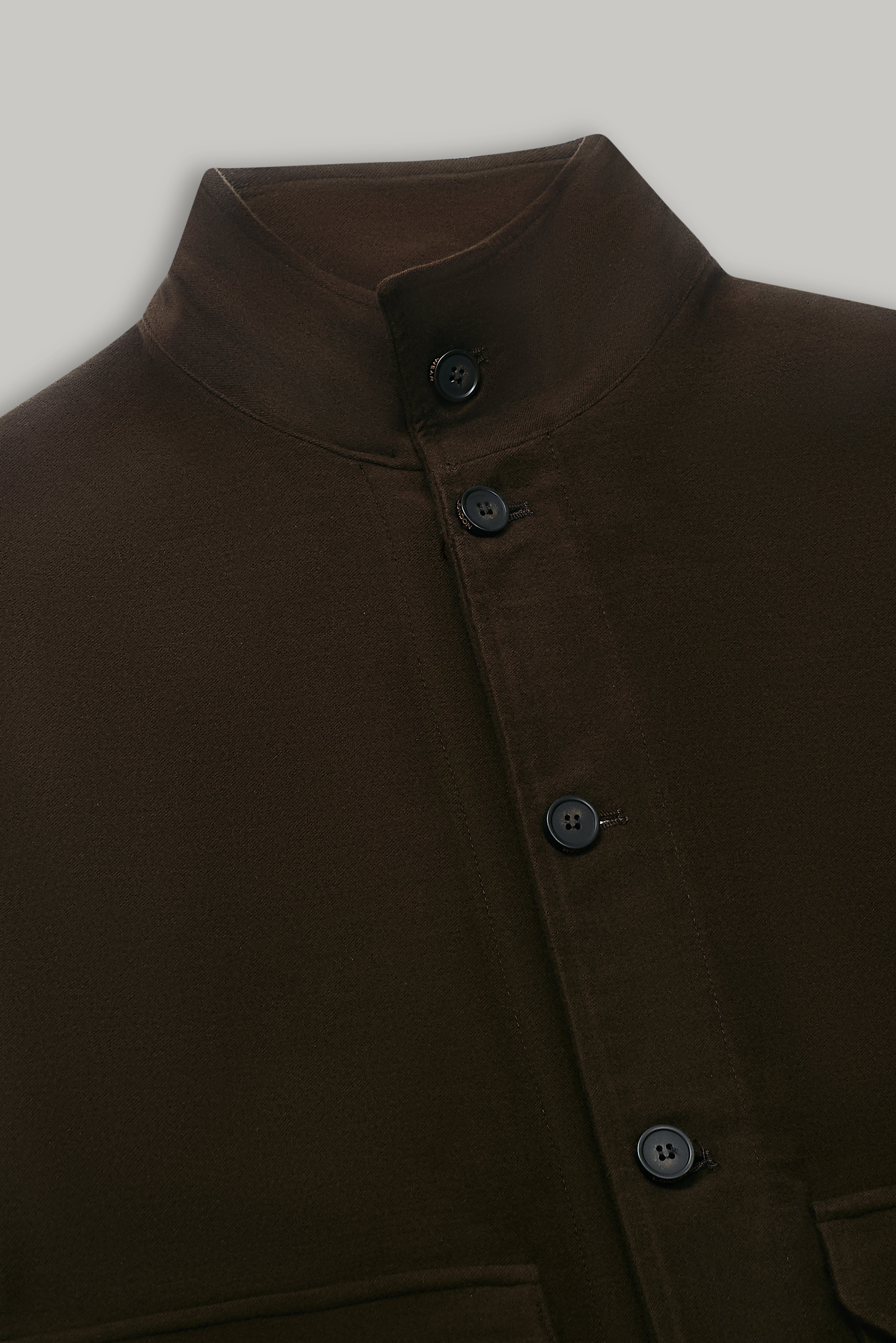 The Freddie Funnel Jacket - Chocolate Moleskin - Wear London