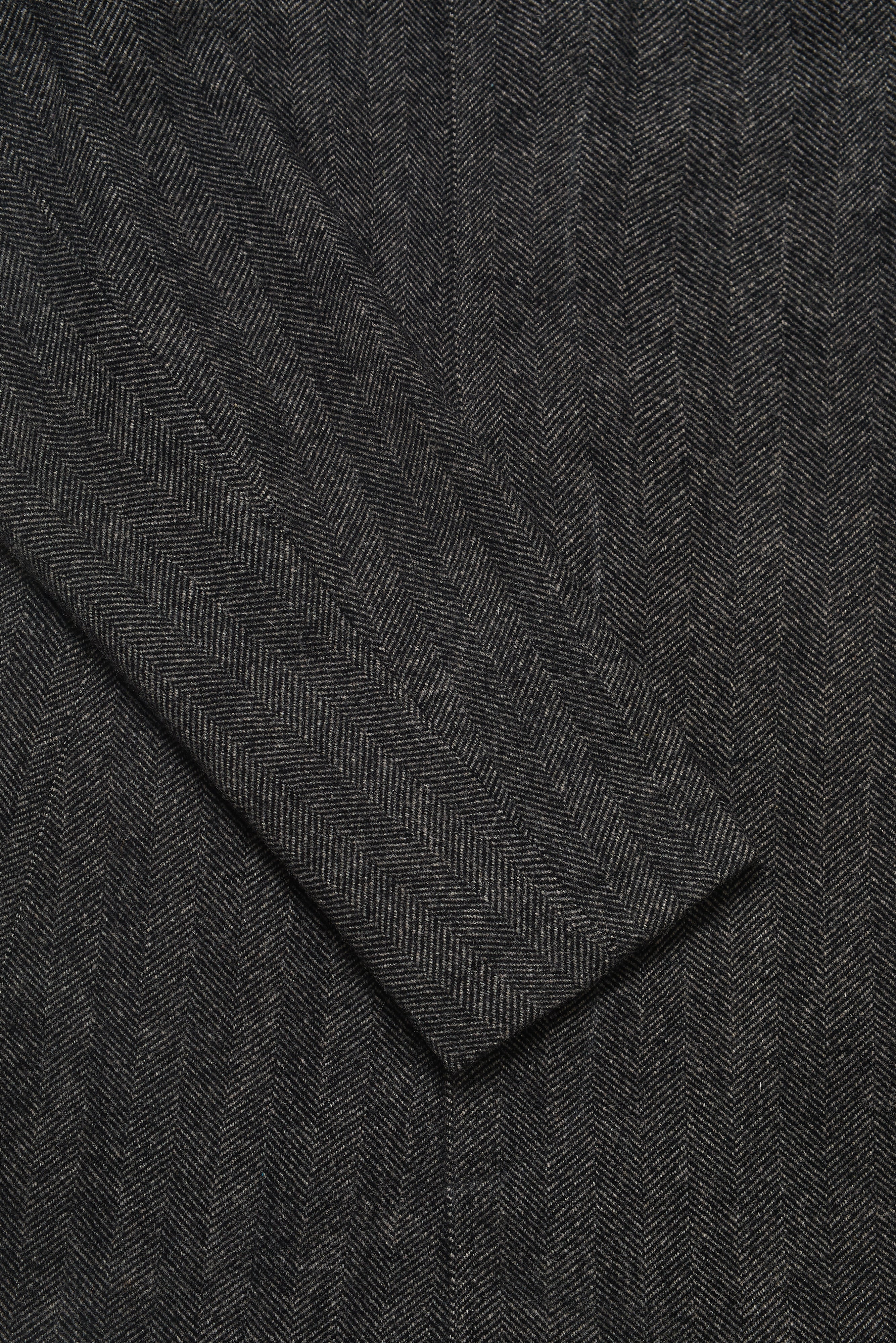 Barking Wool Coat - Black Grey Herringbone - Wear London