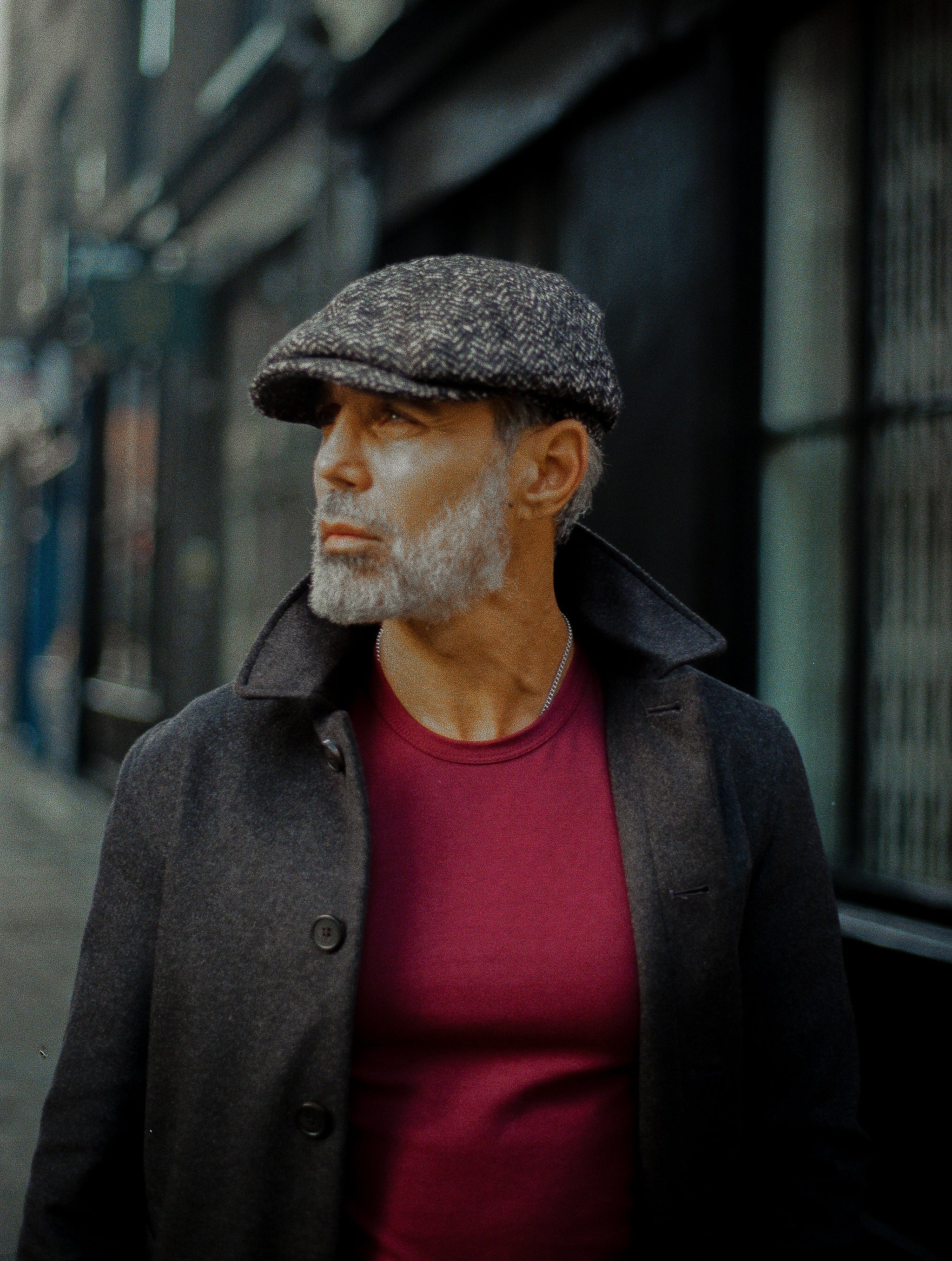 Baker Boy Hat - Black Herringbone - Wear London