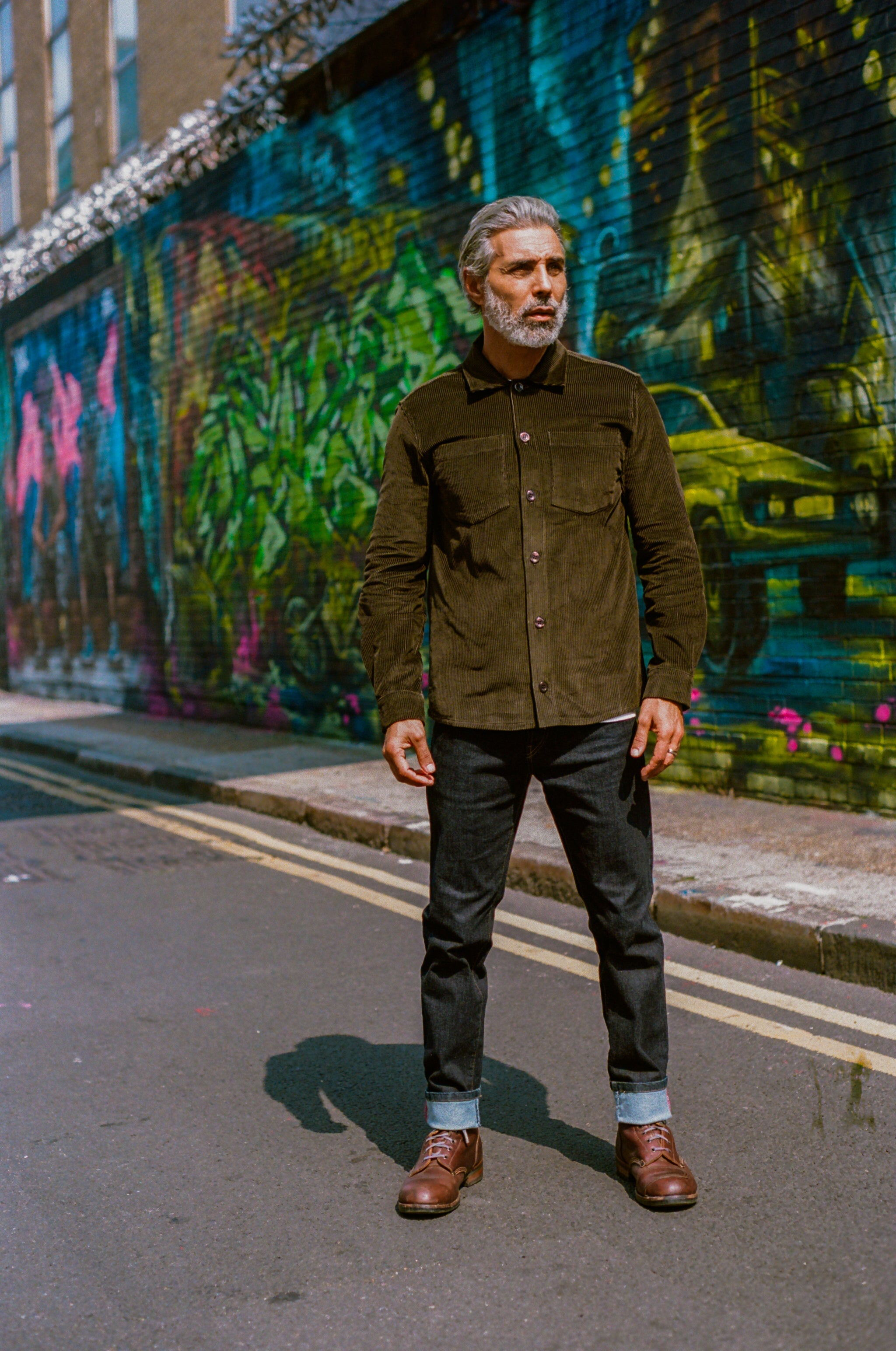 Bart Corduroy Overshirt - Dark olive - Wear London