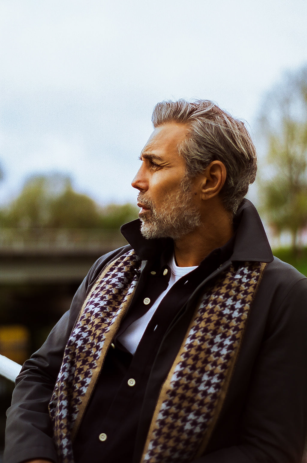 Scarf - Dogtooth Camel - Wear London