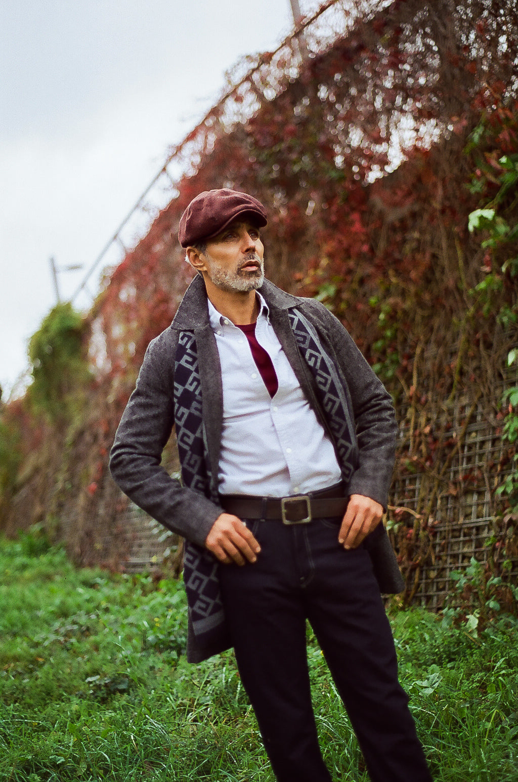 Barking Wool Coat - Black Grey Herringbone - Wear London