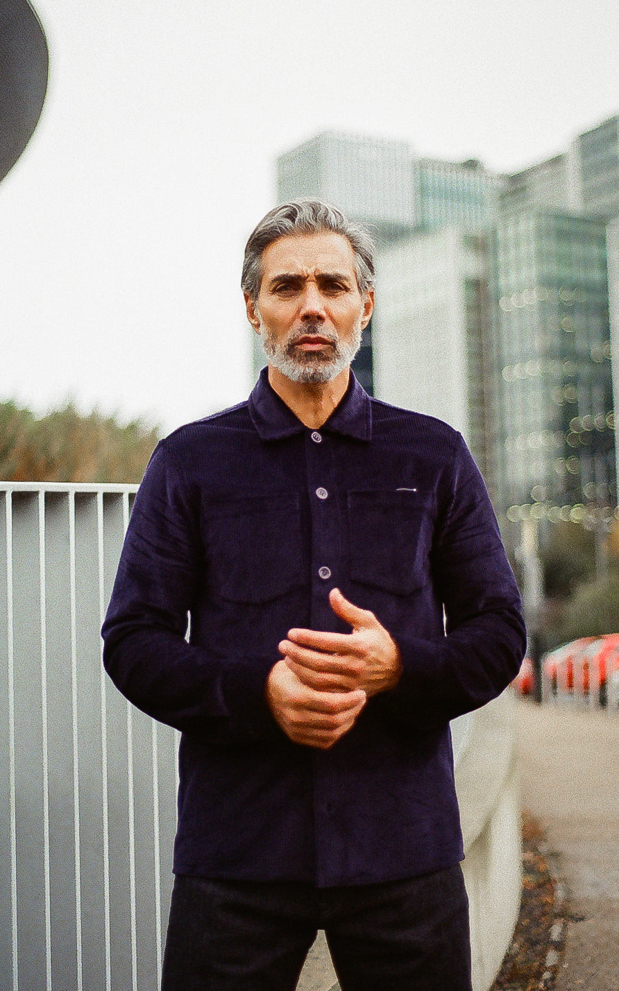 Bart Corduroy Overshirt - Dark Navy - Wear London