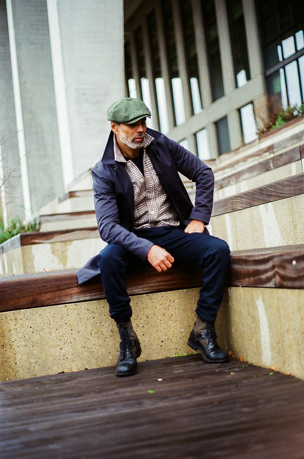 London Rain Mac - Navy Blue - Wear London