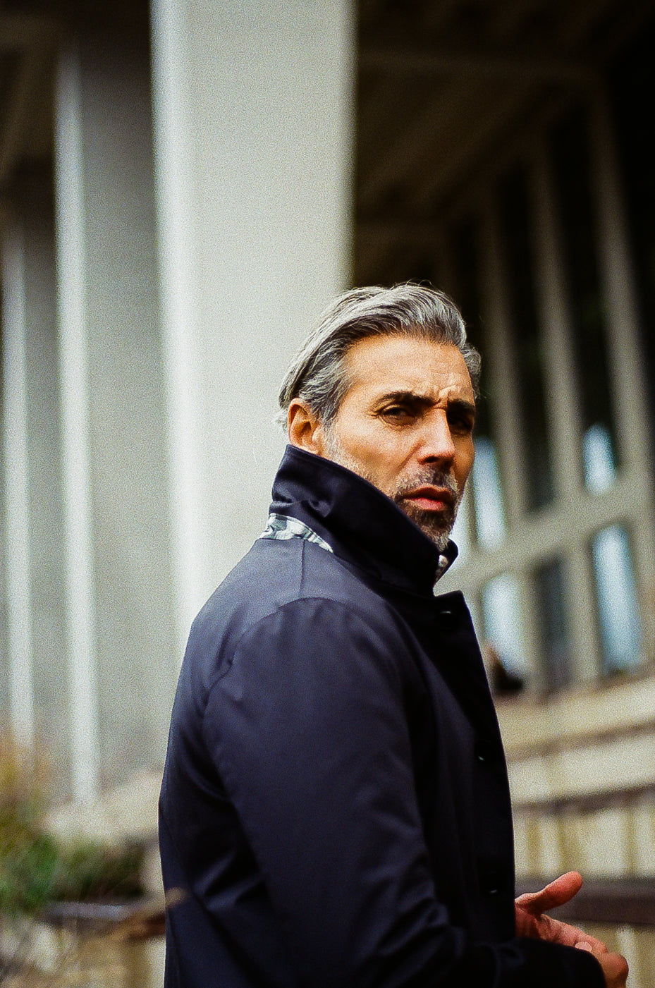 London Rain Mac - Navy Blue - Wear London