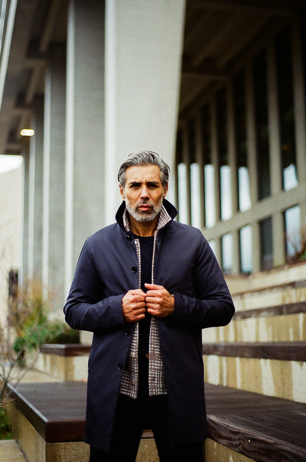 London Rain Mac - Navy Blue - Wear London