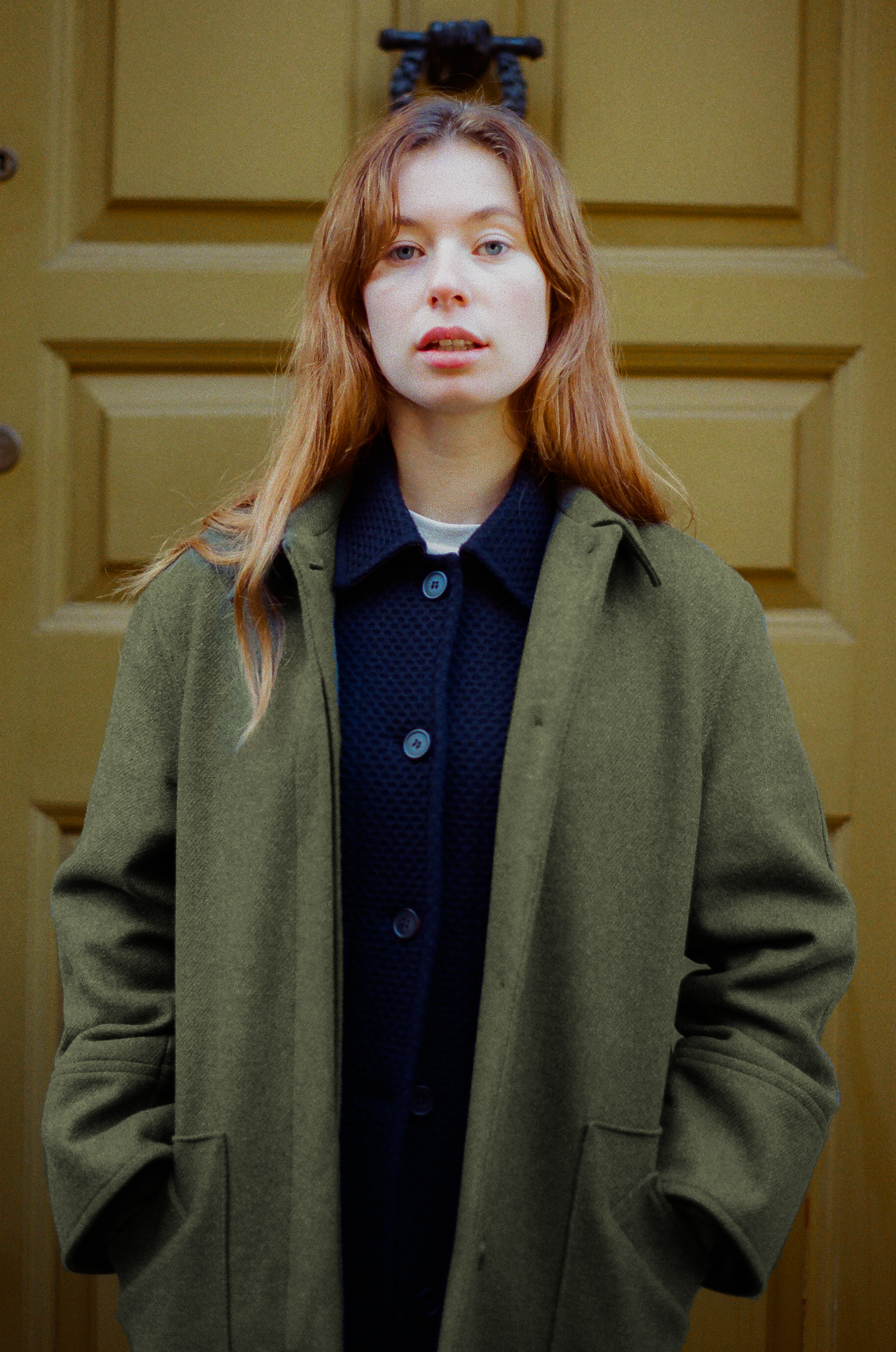 Mabel wool coat - Birbo Twill Olive - Wear London