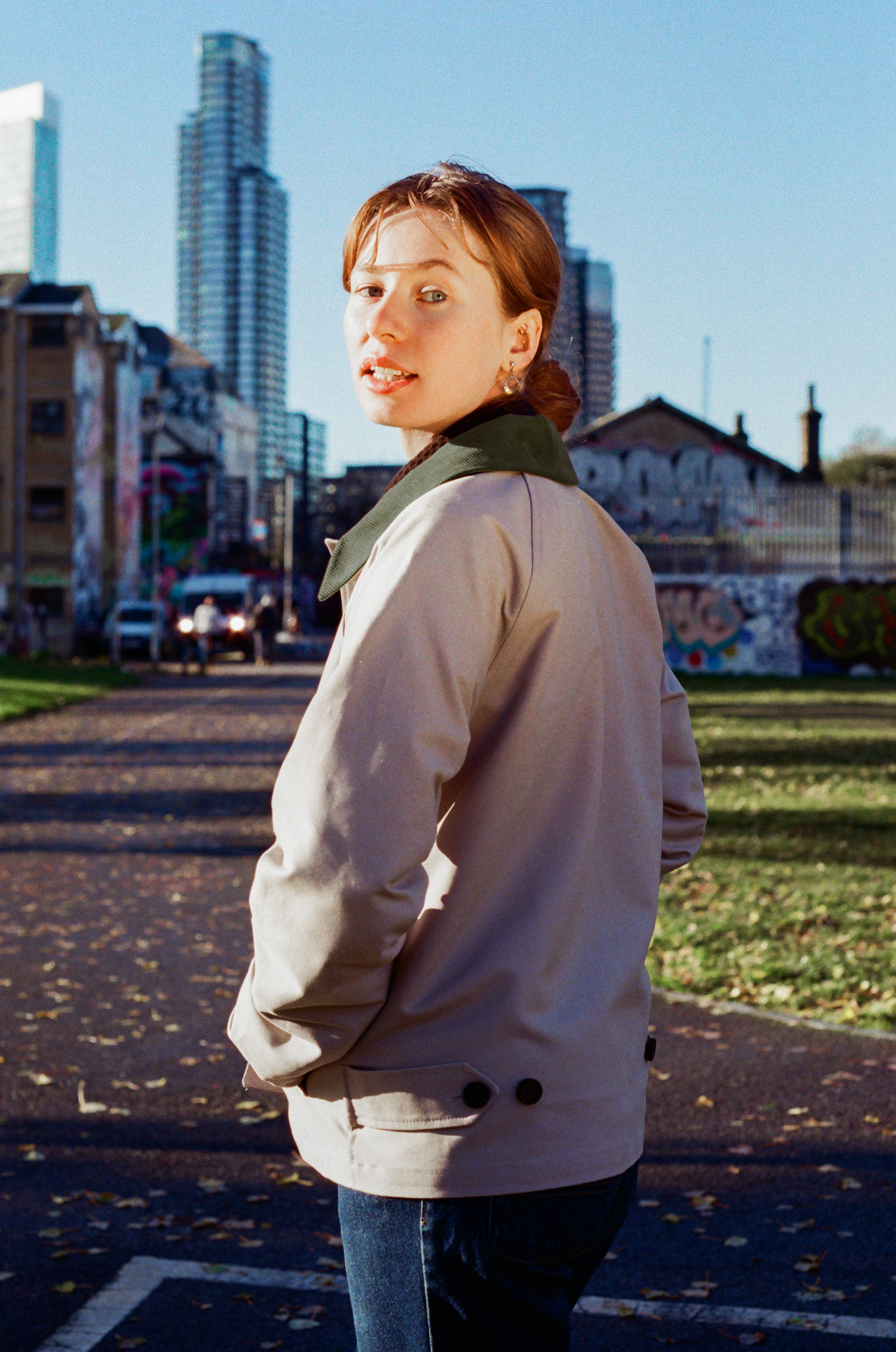 Lola cropped mac - Showerproof Cotton - Wear London